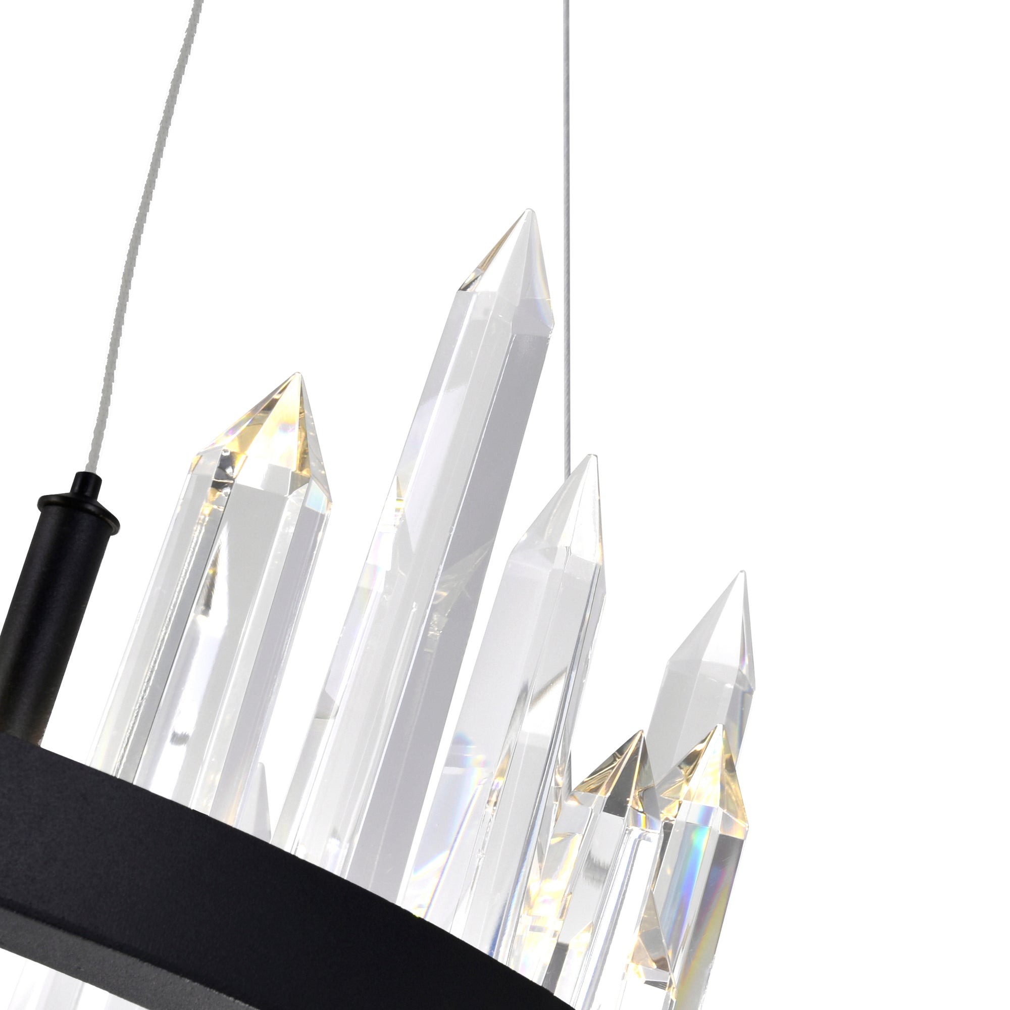 Juliette Integrated LED 42in Black Chandelier