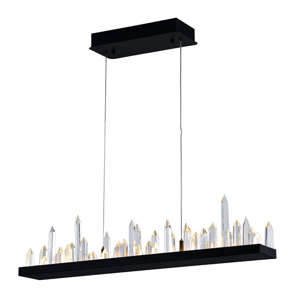 Juliette Integrated LED 45in Black Chandelier