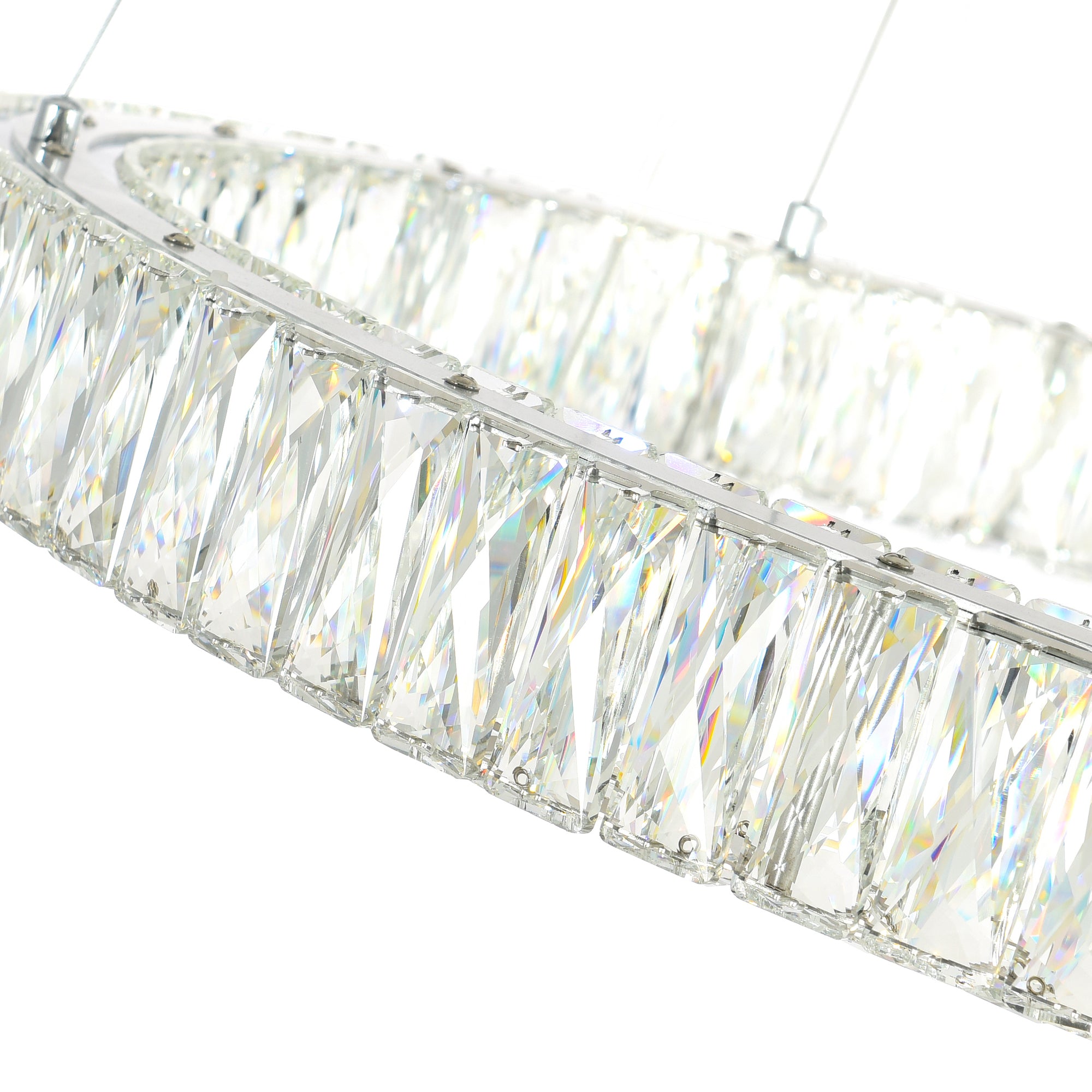 Madeline Integrated LED 32in Chrome Chandelier
