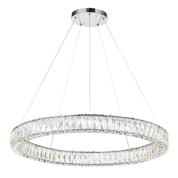 Madeline Integrated LED 32in Chrome Chandelier