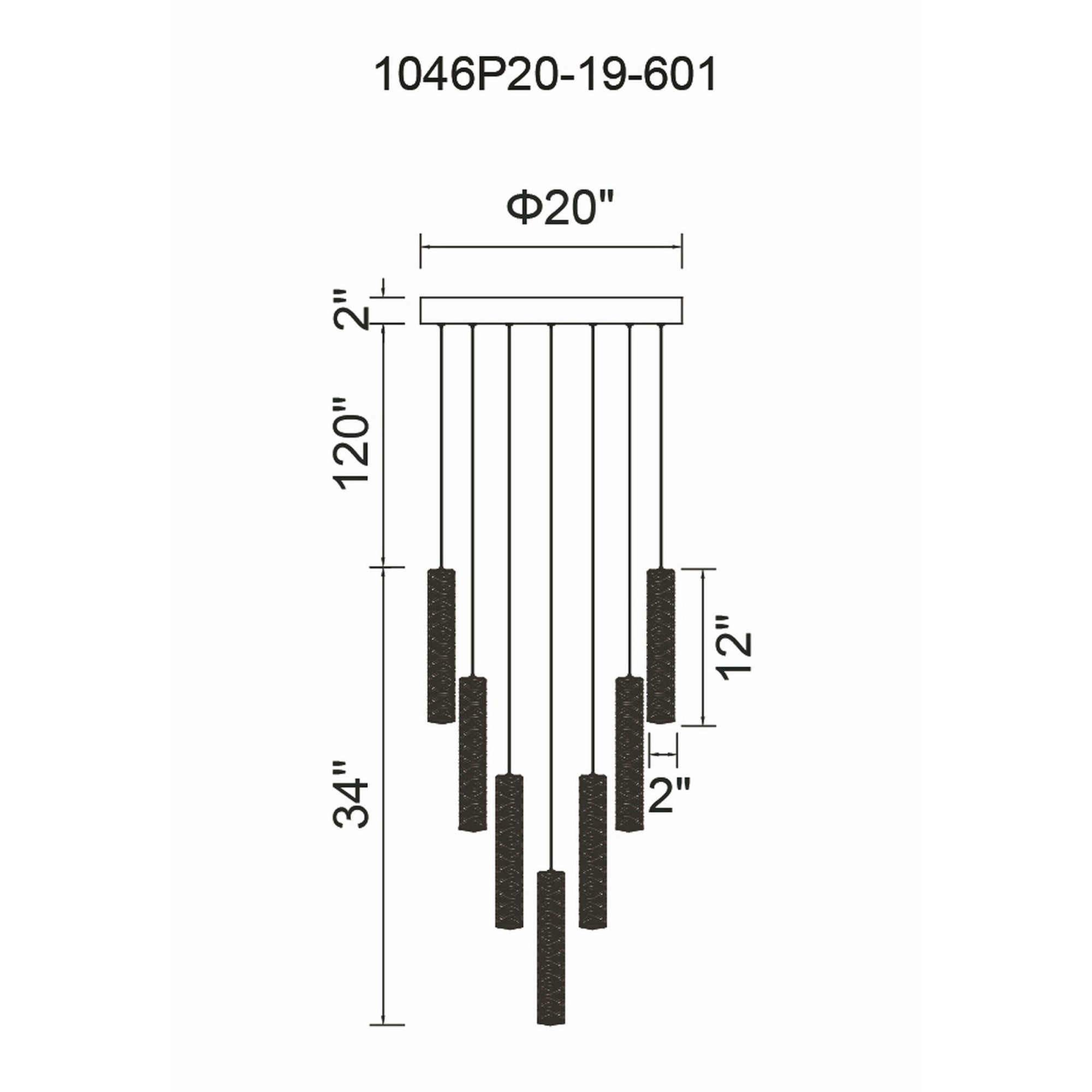 Celina Integrated LED 20in 19 Pendant Chrome Chandelier