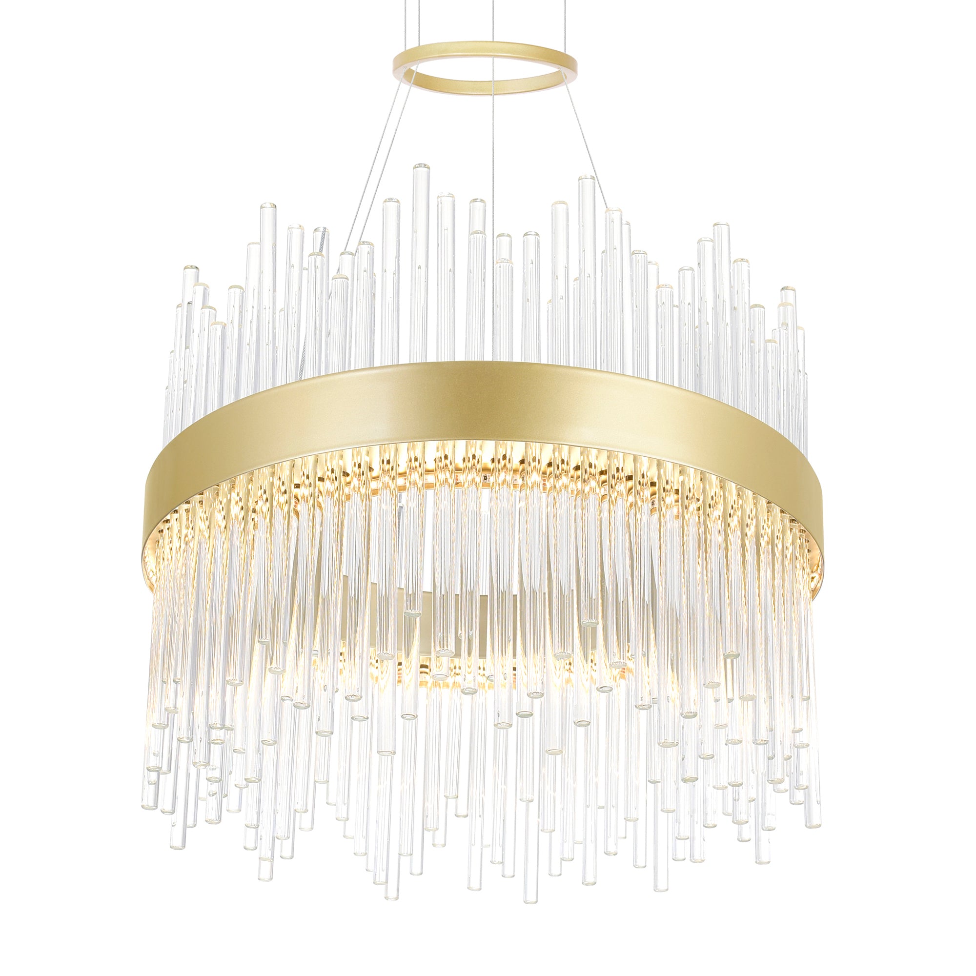 Genevieve Integrated LED 16in Medallion Gold Chandelier