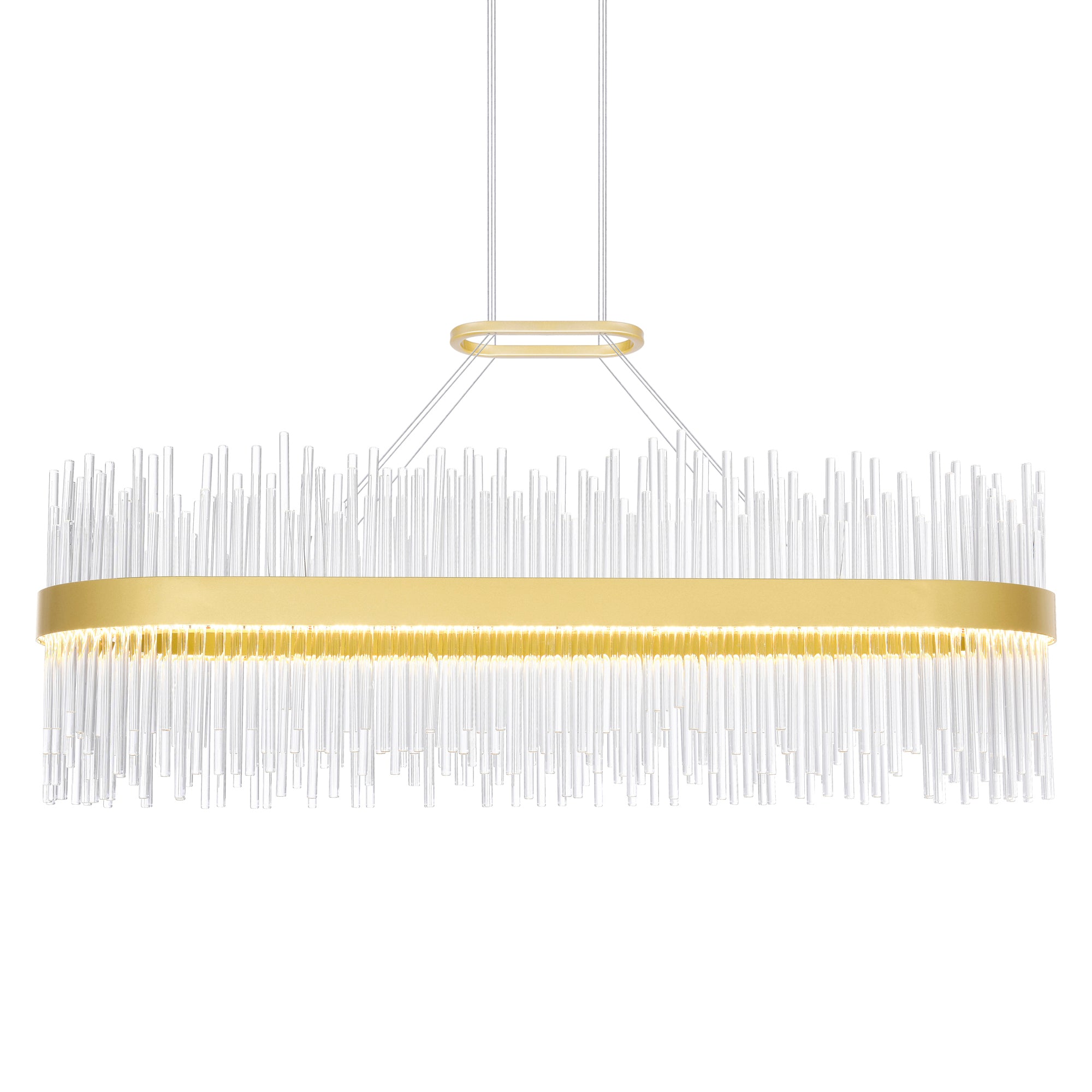 Genevieve Integrated LED 39in Medallion Gold Chandelier