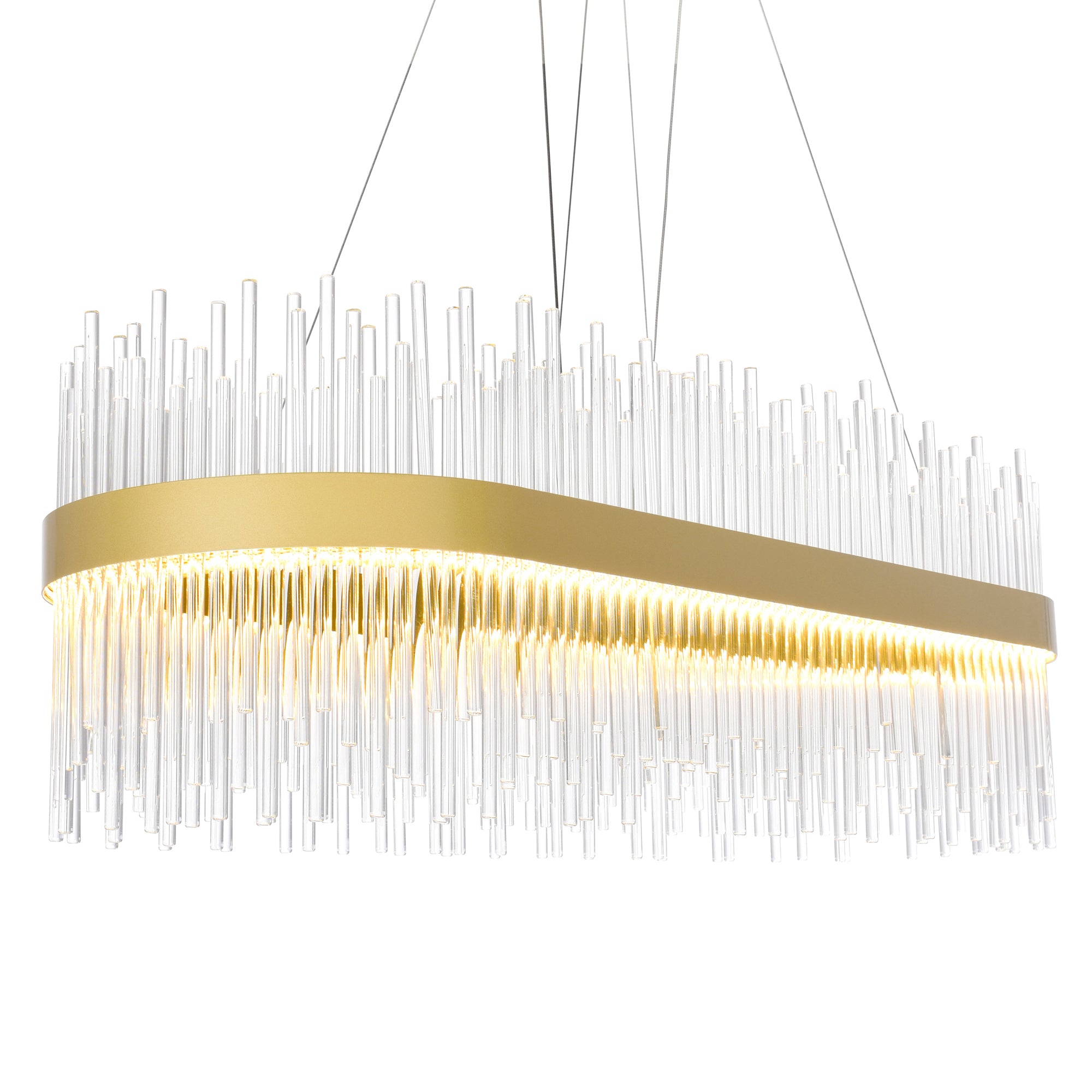 Genevieve Integrated LED 39in Medallion Gold Chandelier