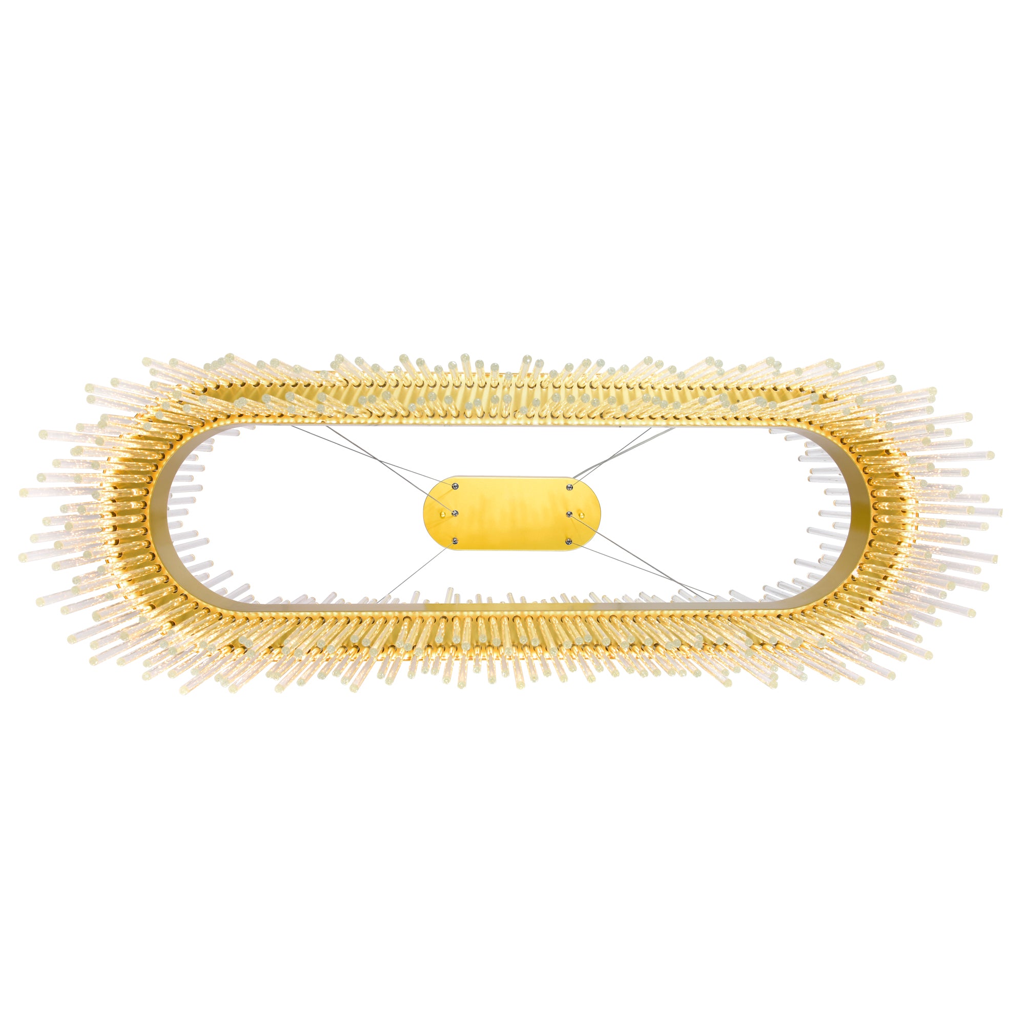 Genevieve Integrated LED 39in Medallion Gold Chandelier