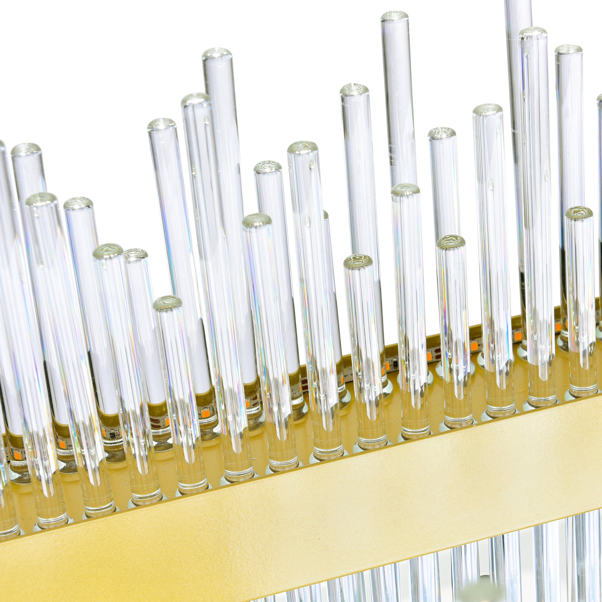 Genevieve Integrated LED 39in Medallion Gold Chandelier