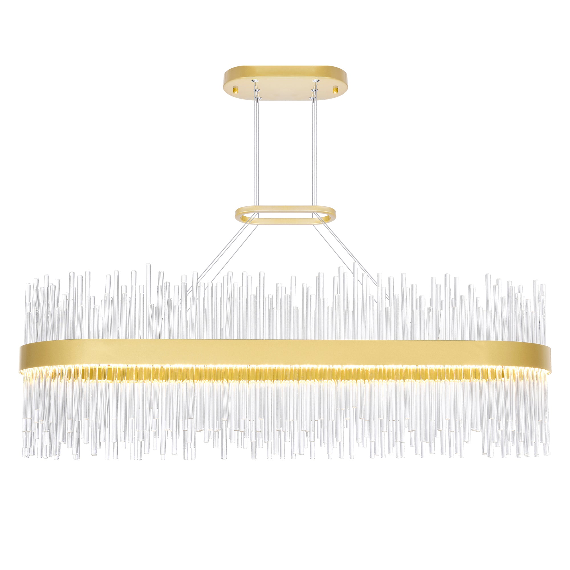 Genevieve Integrated LED 39in Medallion Gold Chandelier