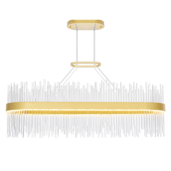 Genevieve Integrated LED 39in Medallion Gold Chandelier