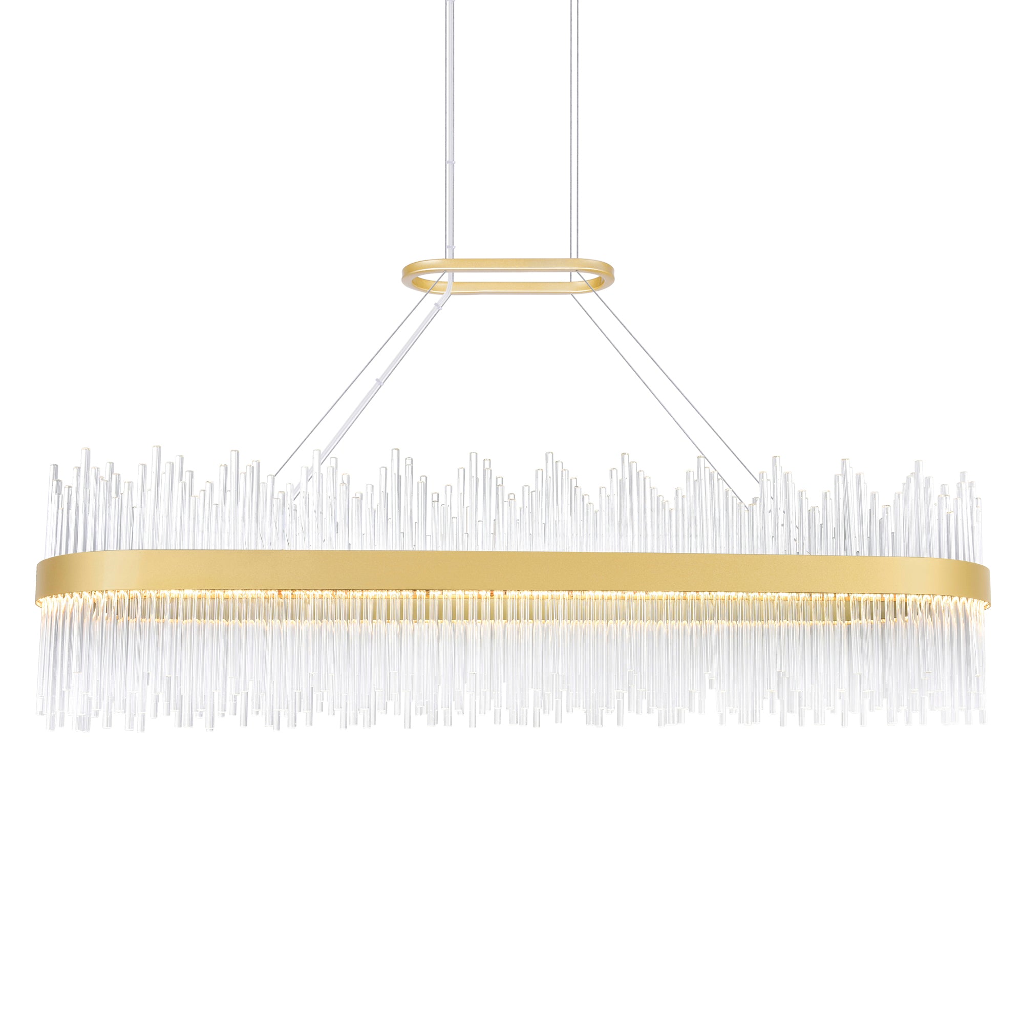 Genevieve Integrated LED 47in Medallion Gold Chandelier
