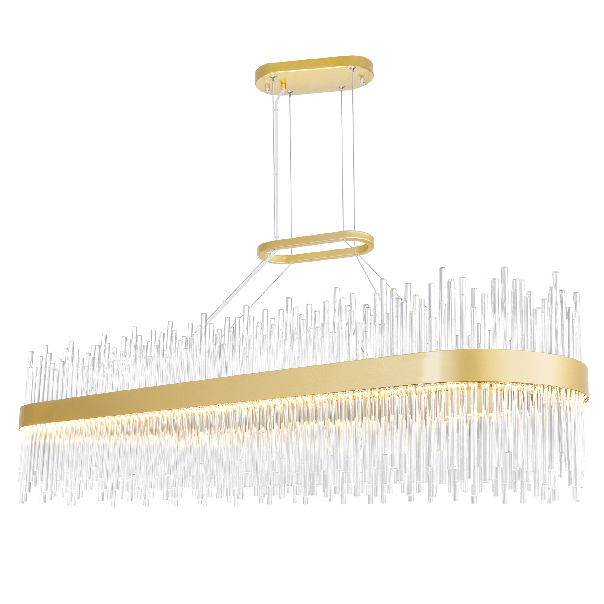 Genevieve Integrated LED 47in Medallion Gold Chandelier