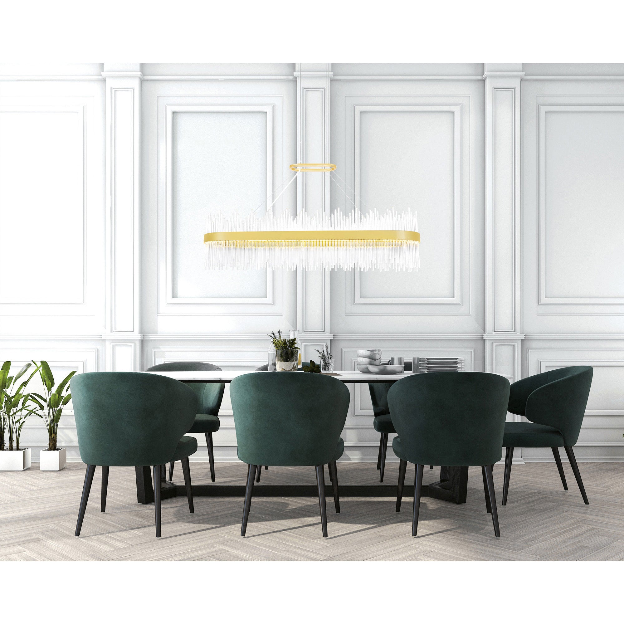 Genevieve Integrated LED 47in Medallion Gold Chandelier