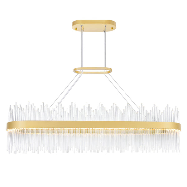 Genevieve Integrated LED 47in Medallion Gold Chandelier