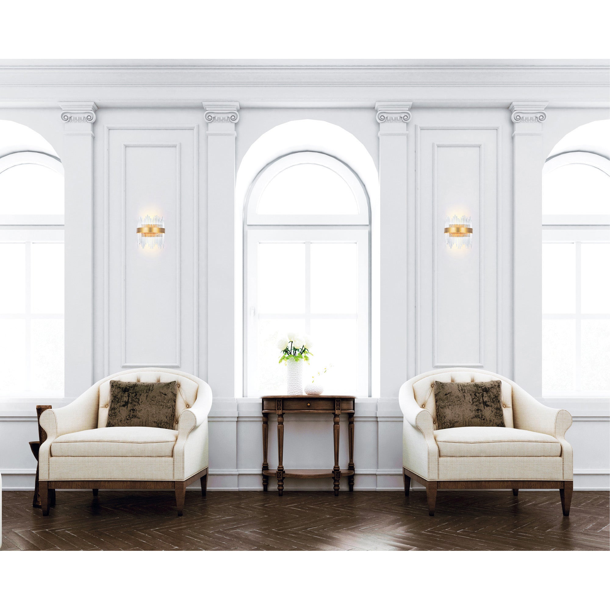 Genevieve LED Wall Sconce With Medallion Gold Finish