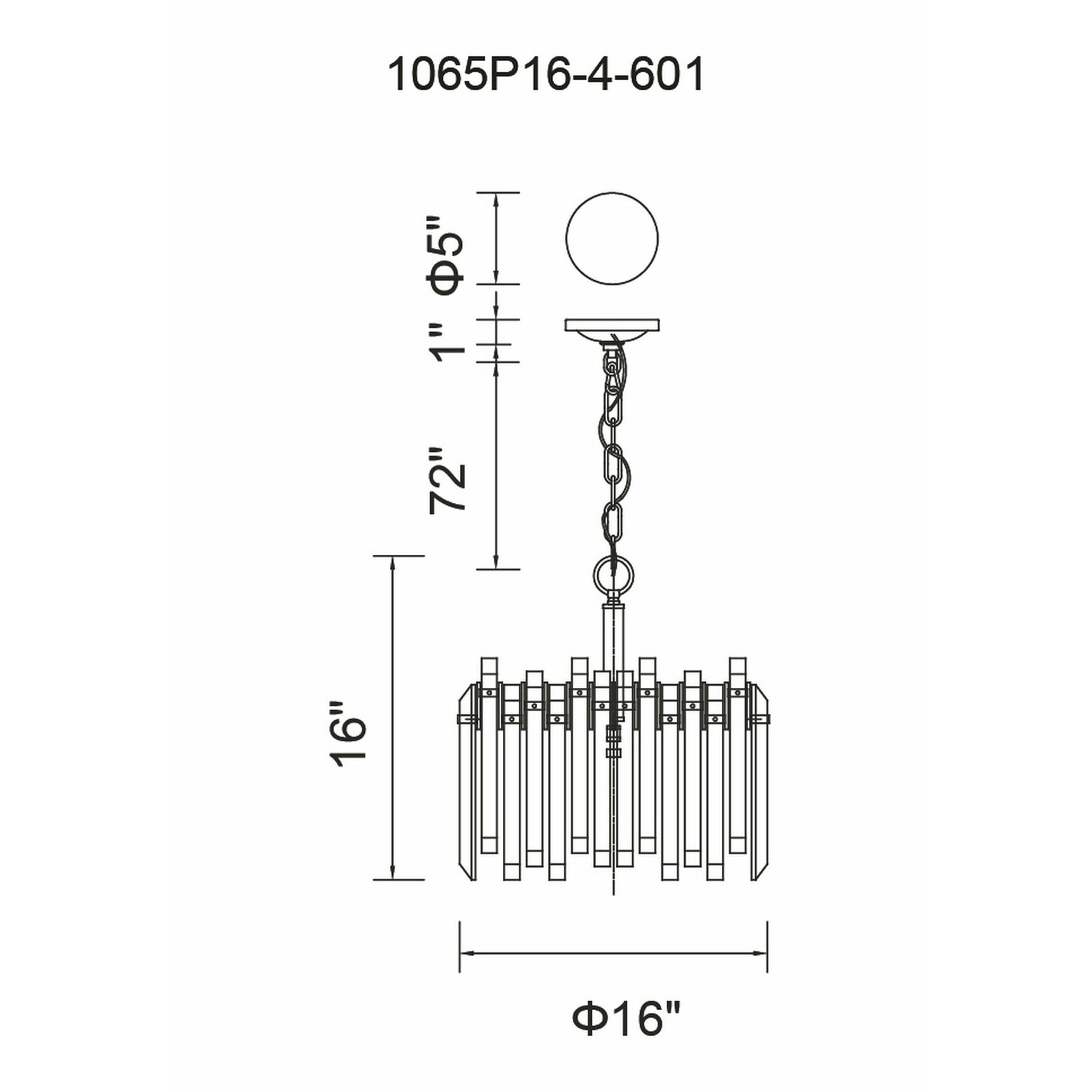 Henrietta 4 Light Chandelier With Chrome Finish