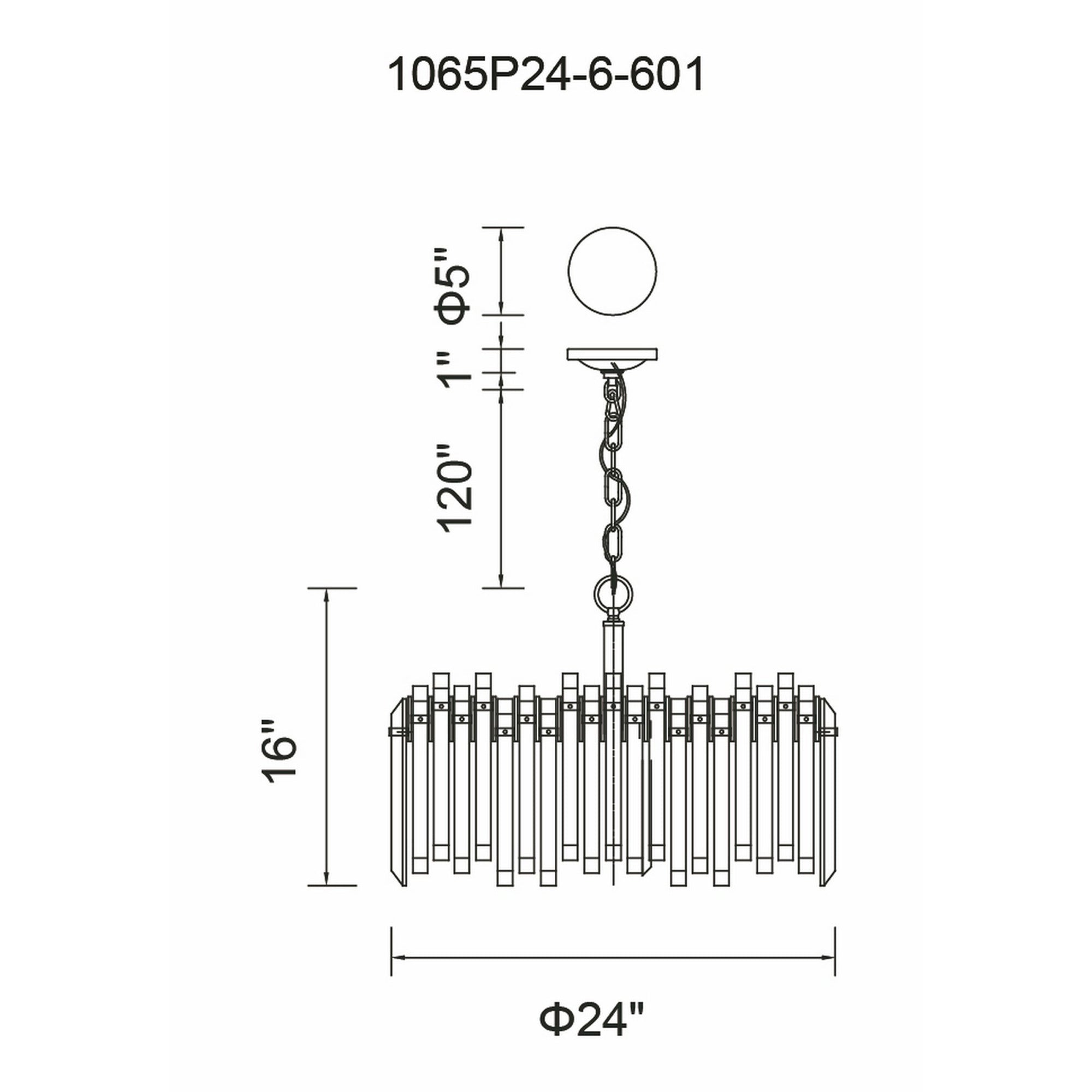 Henrietta 6 Light Chandelier With Chrome Finish