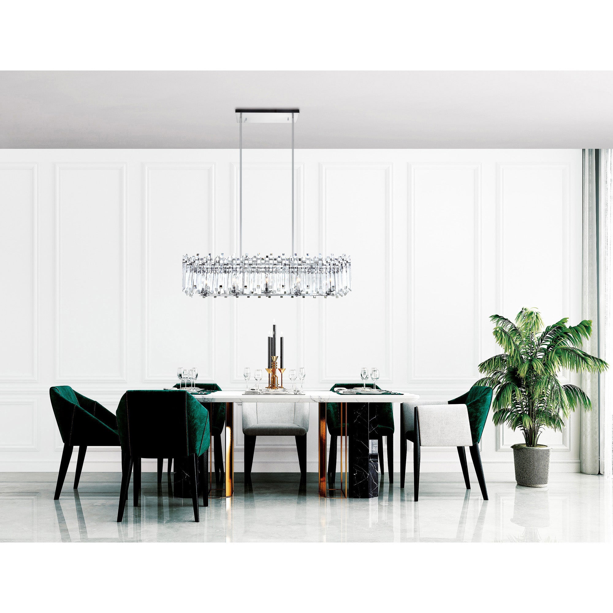 Henrietta 10 Light Chandelier With Chrome Finish