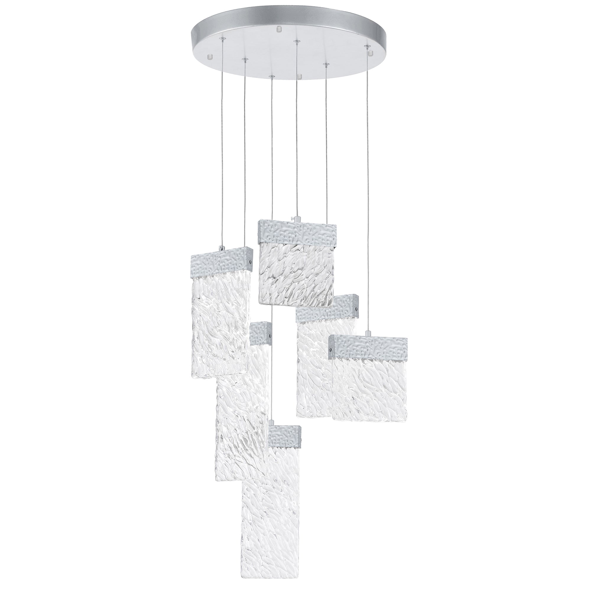 Carolina Integrated LED 16in Pewter Chandelier