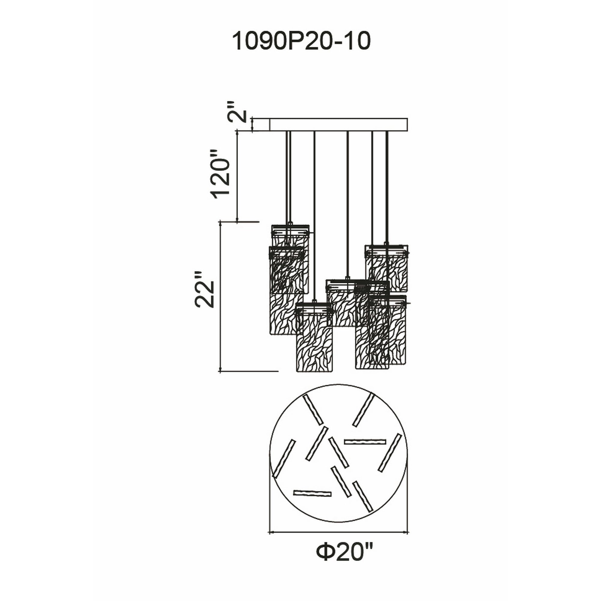 Carolina Integrated LED 20in Gold Leaf Chandelier