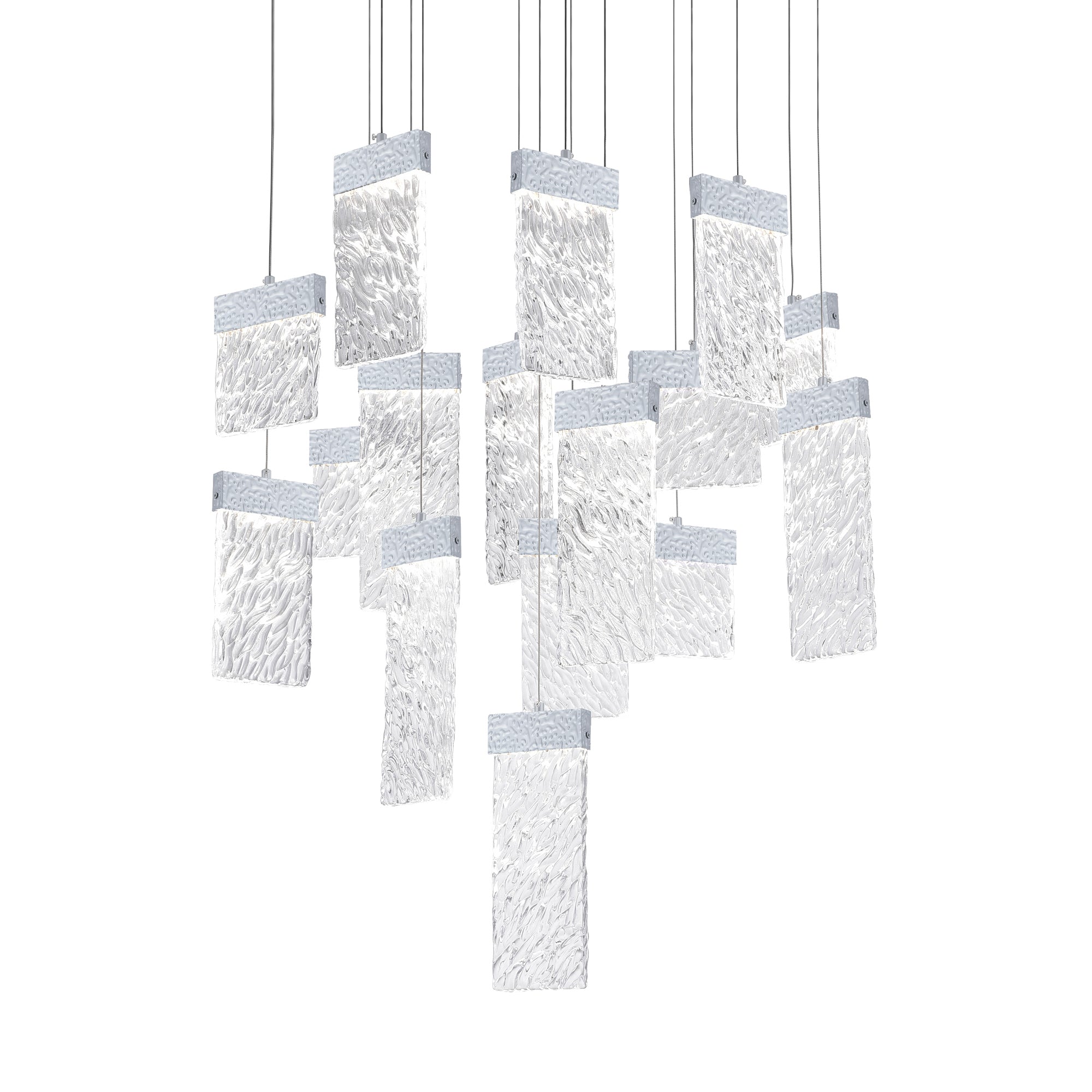 Carolina Integrated LED 32in Pewter Chandelier