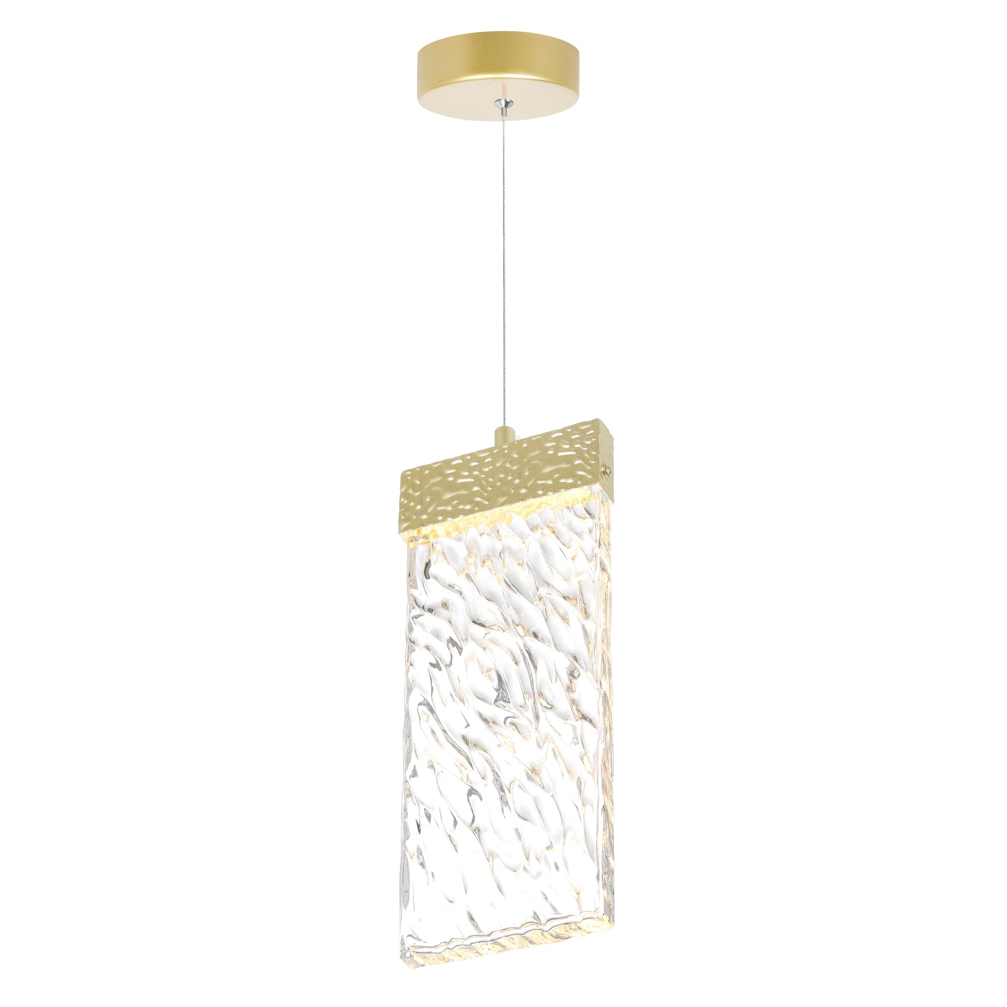 Carolina Integrated LED 5in Gold Leaf Pendant