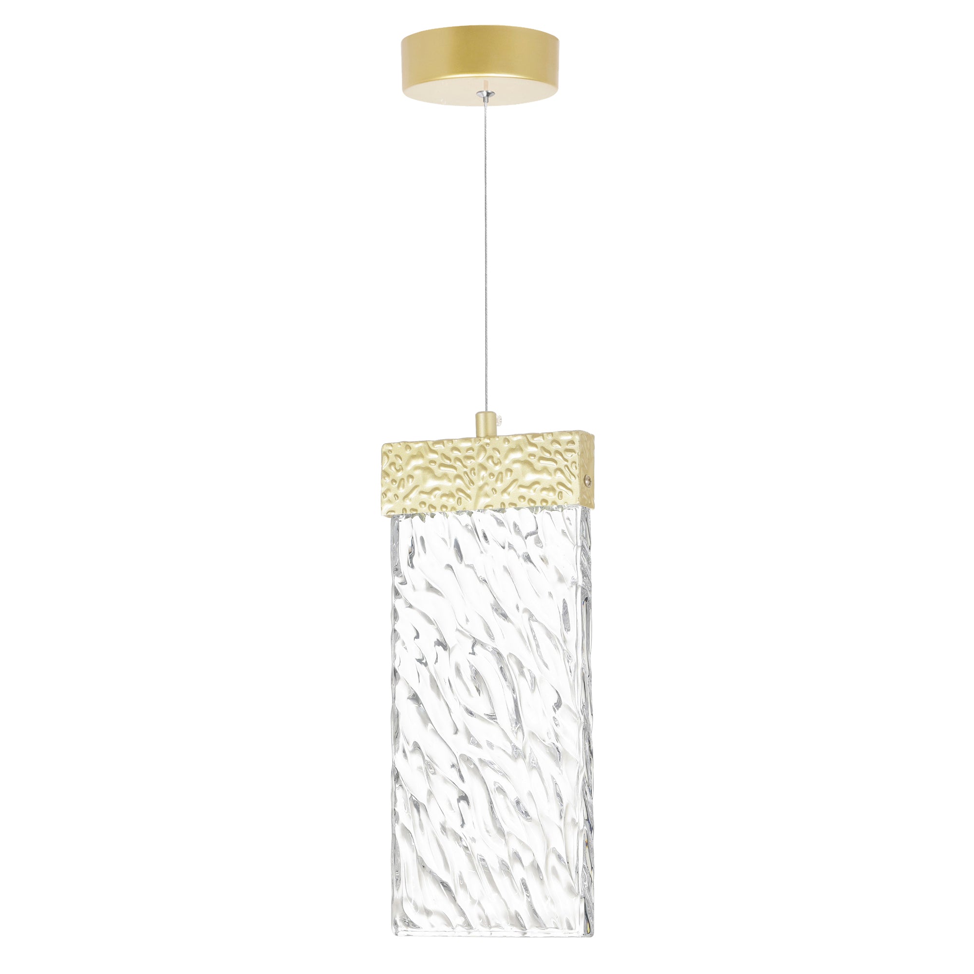 Carolina Integrated LED 5in Gold Leaf Pendant