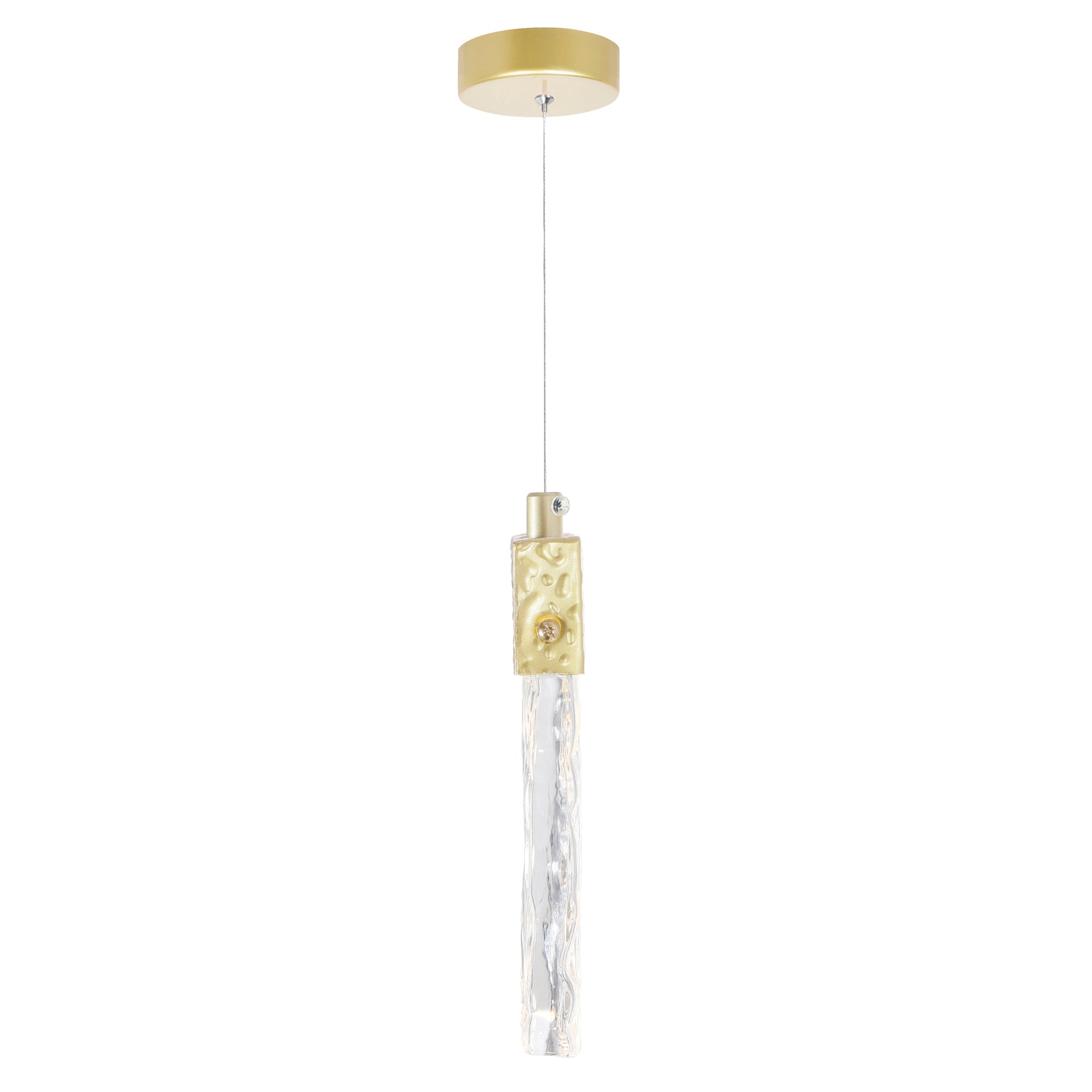 Carolina Integrated LED 6in Gold Leaf Pendant