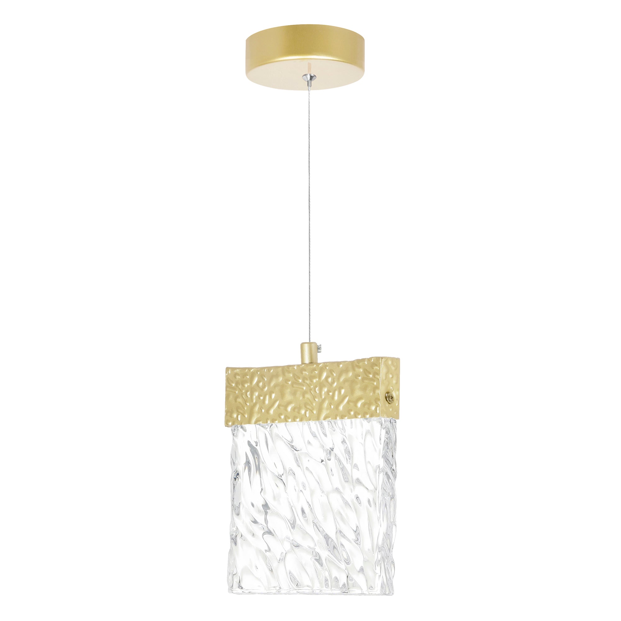 Carolina Integrated LED 6in Gold Leaf Pendant
