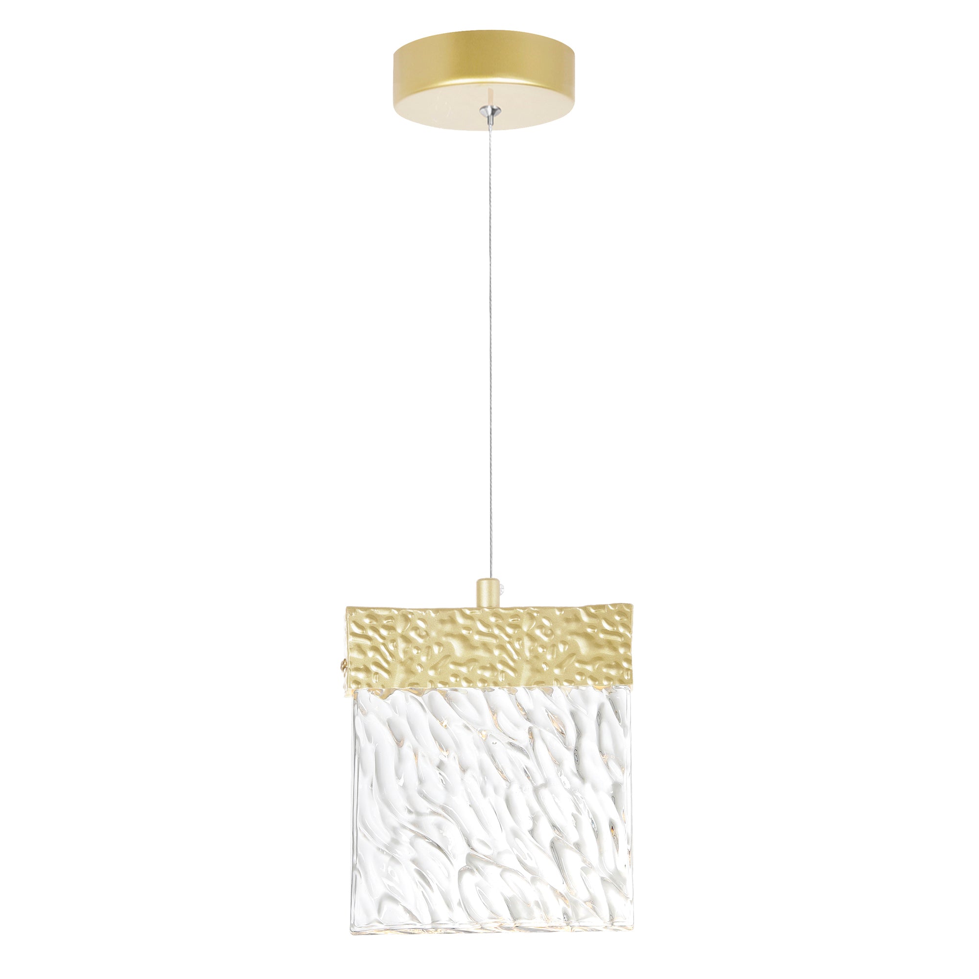 Carolina Integrated LED 6in Gold Leaf Pendant
