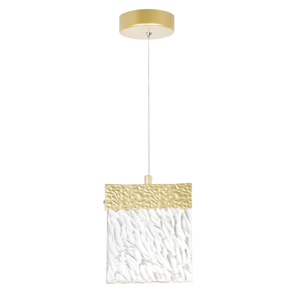 Carolina Integrated LED 6in Gold Leaf Pendant