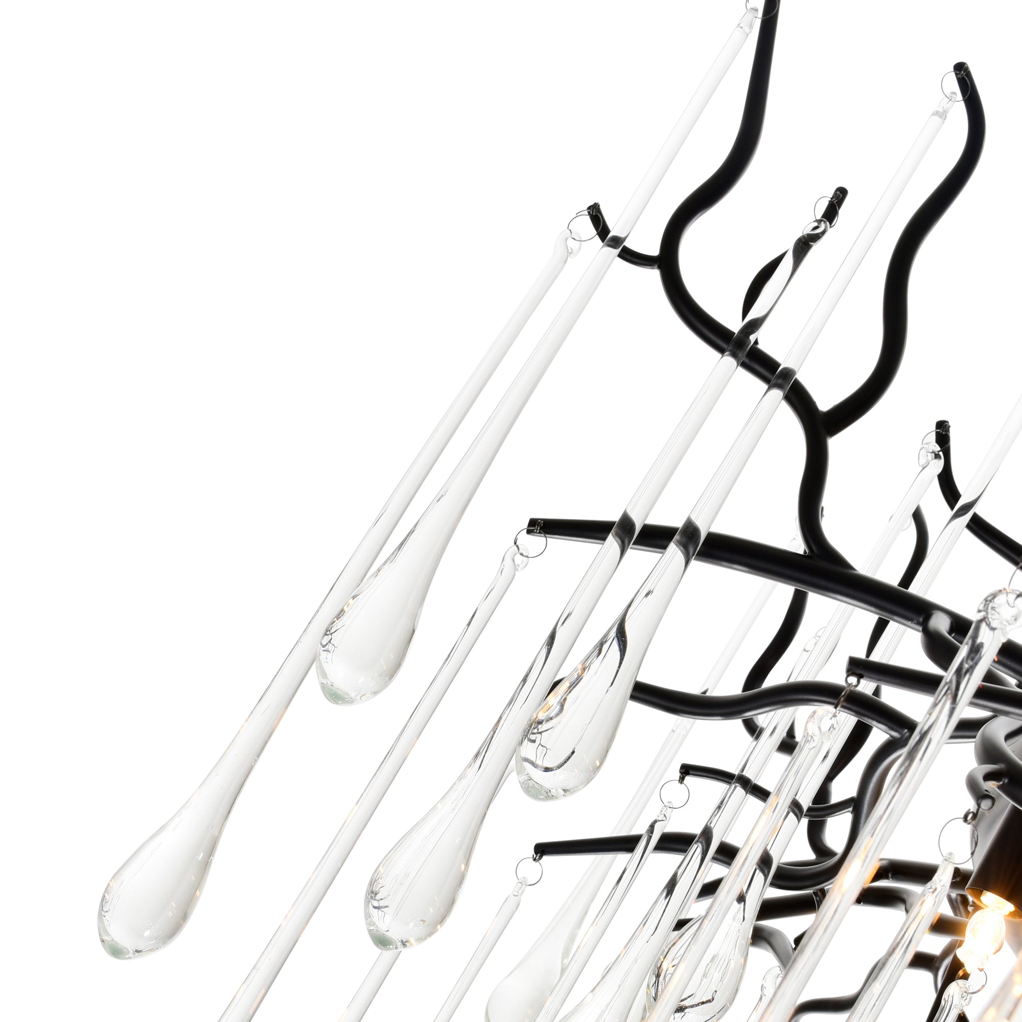 Anita 12 Light Black Chandelier