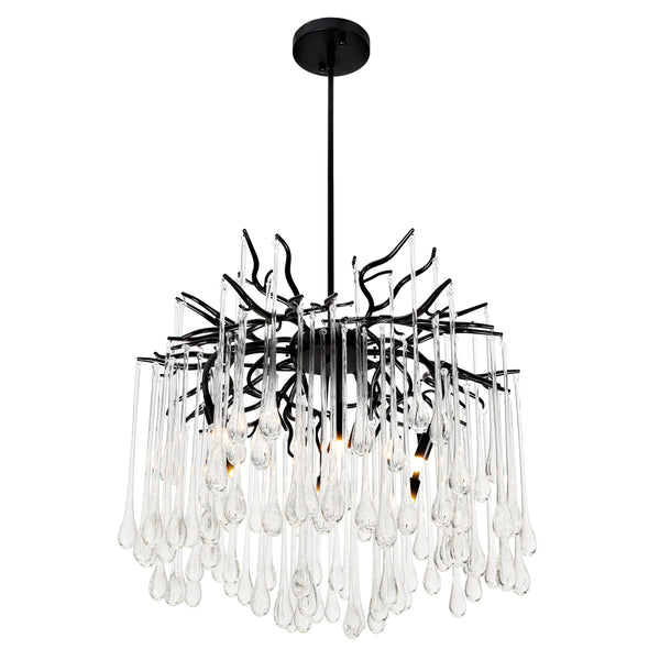 Anita 6 Light Black Chandelier