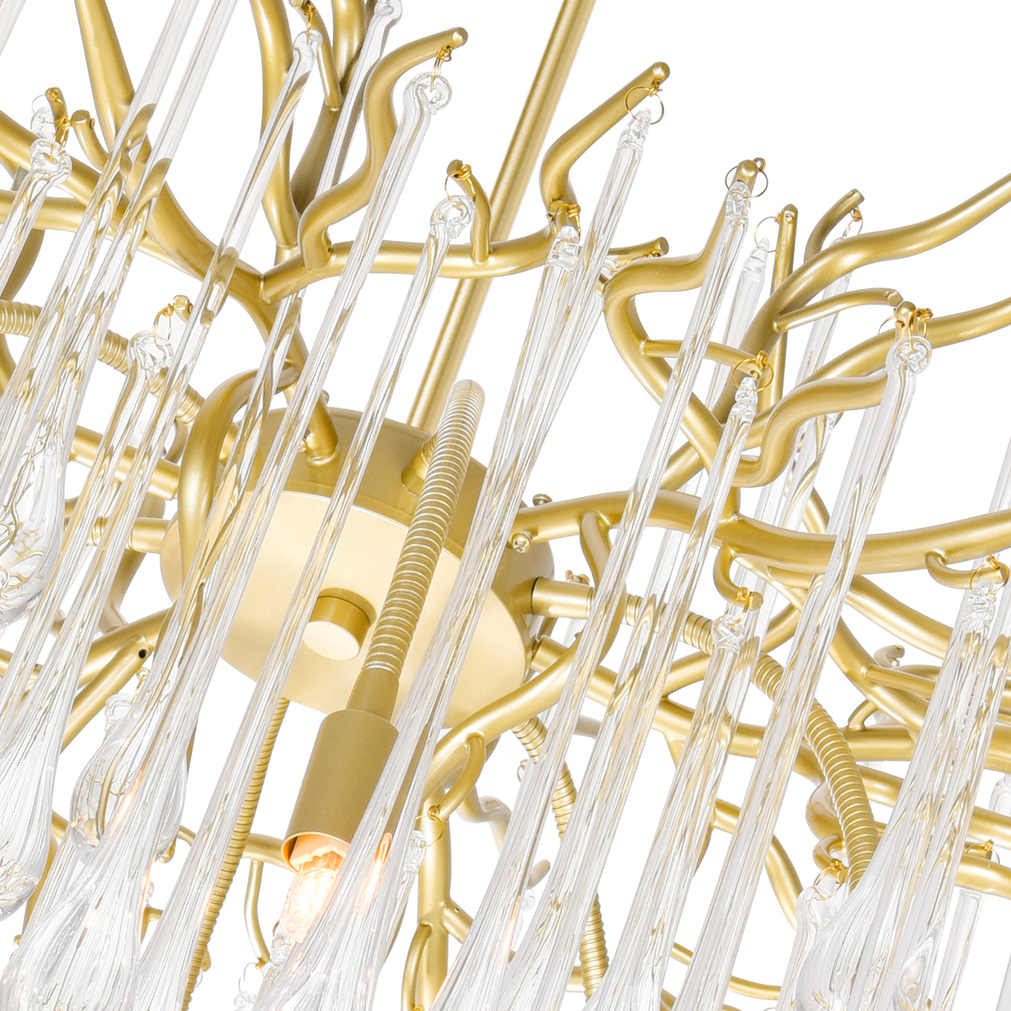 Anita 6 Light Gold Leaf Chandelier