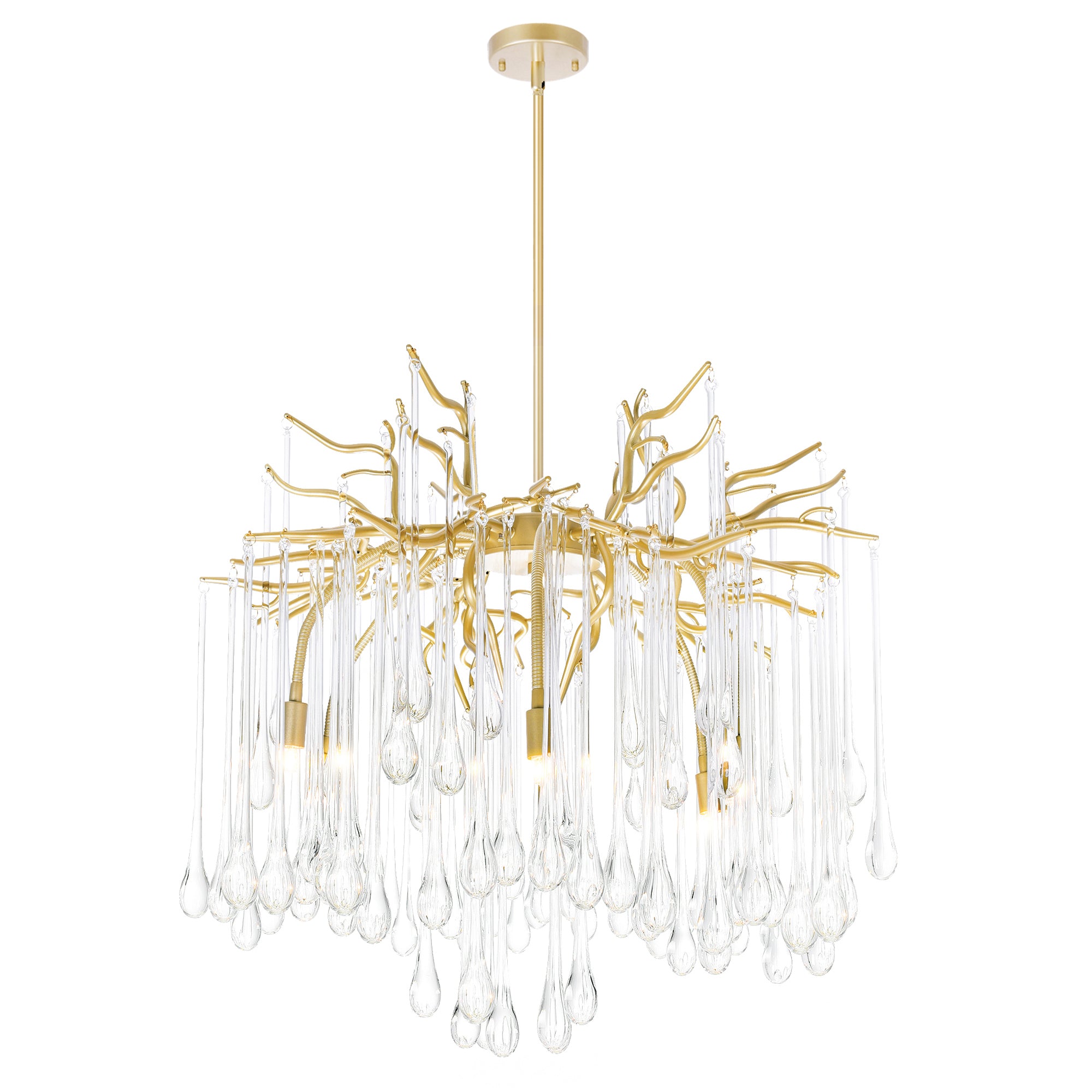 Anita 6 Light Gold Leaf Chandelier