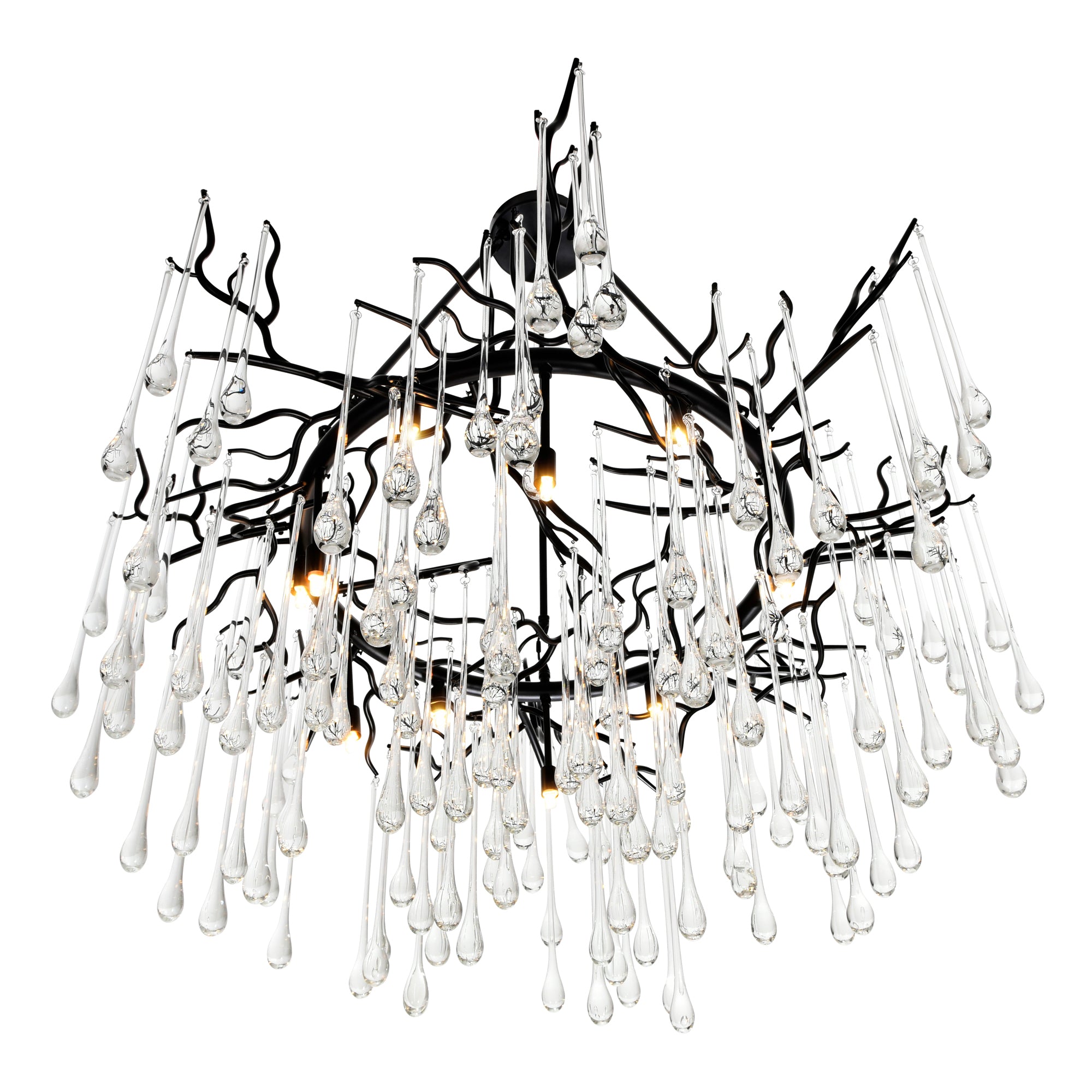 Anita 12 Light Black Chandelier