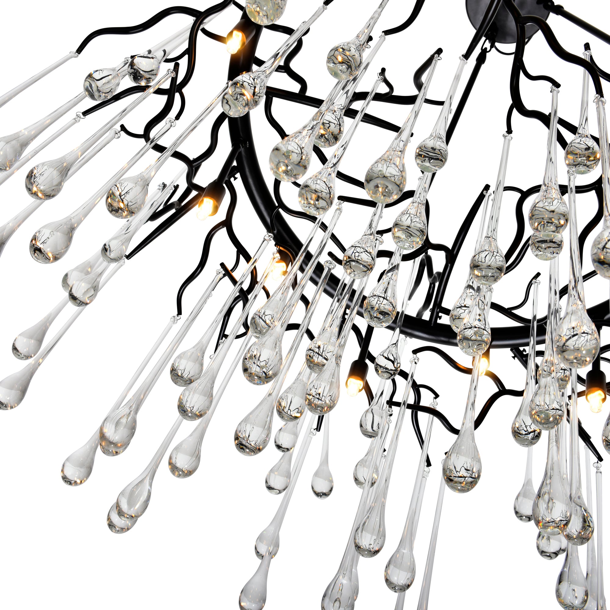 Anita 12 Light Black Chandelier