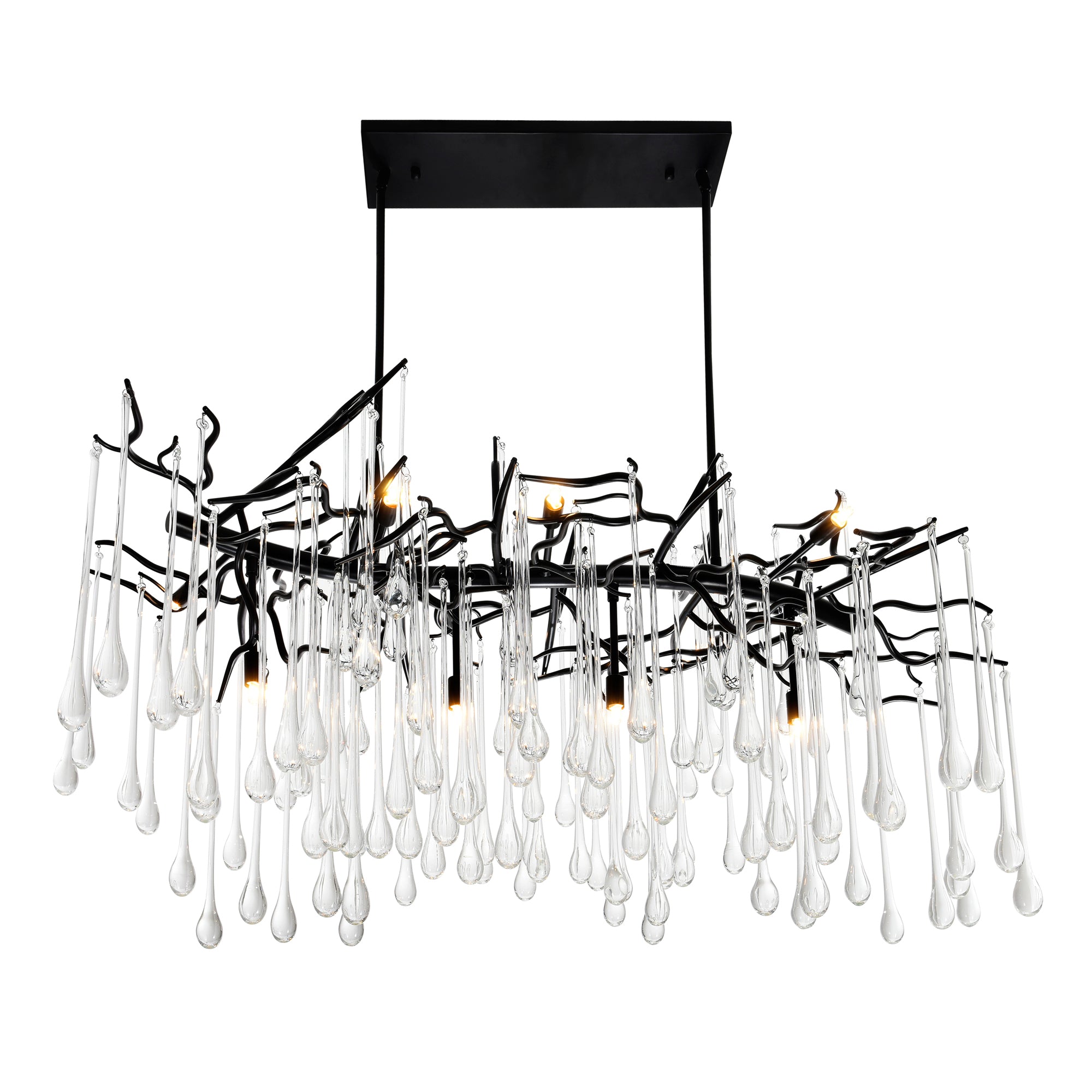Anita 10 Light Black Chandelier