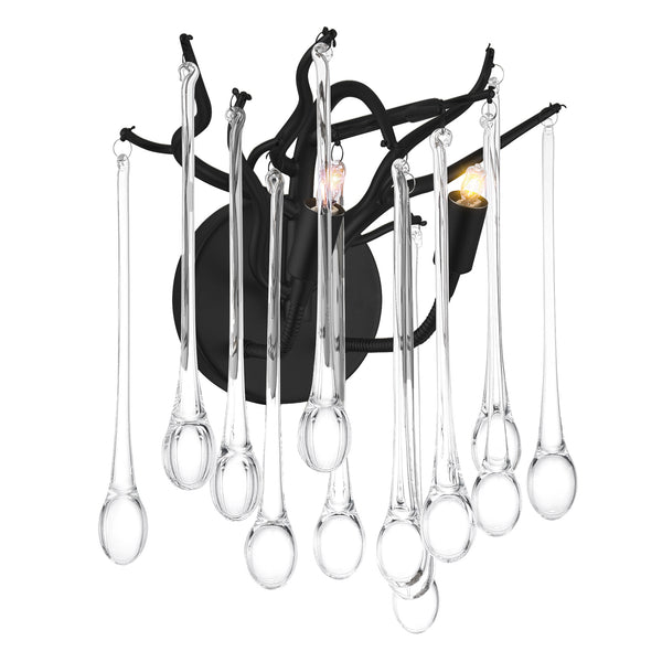 Anita 2 Light Black Wall Sconce