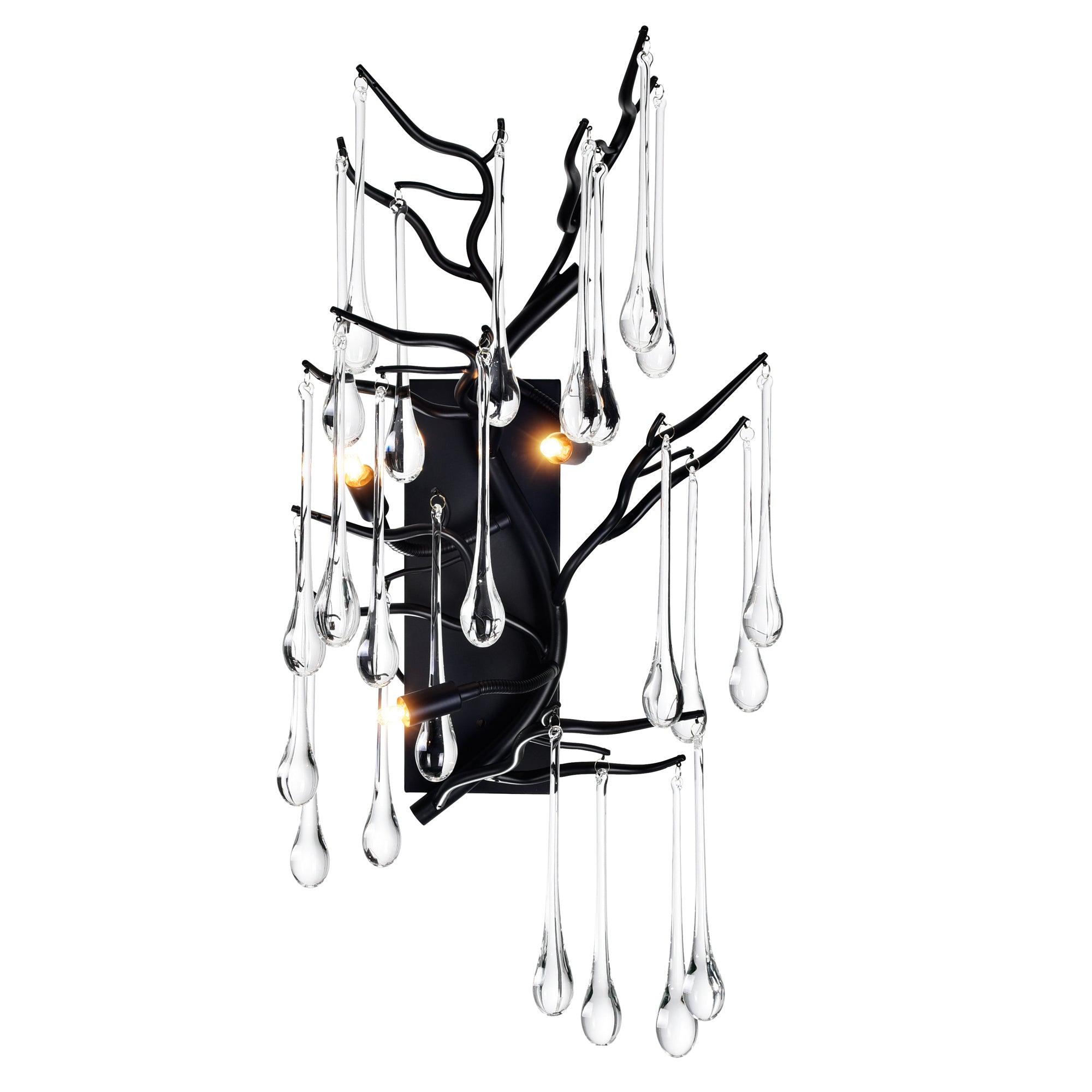 Anita 3 Light Black Wall Sconce