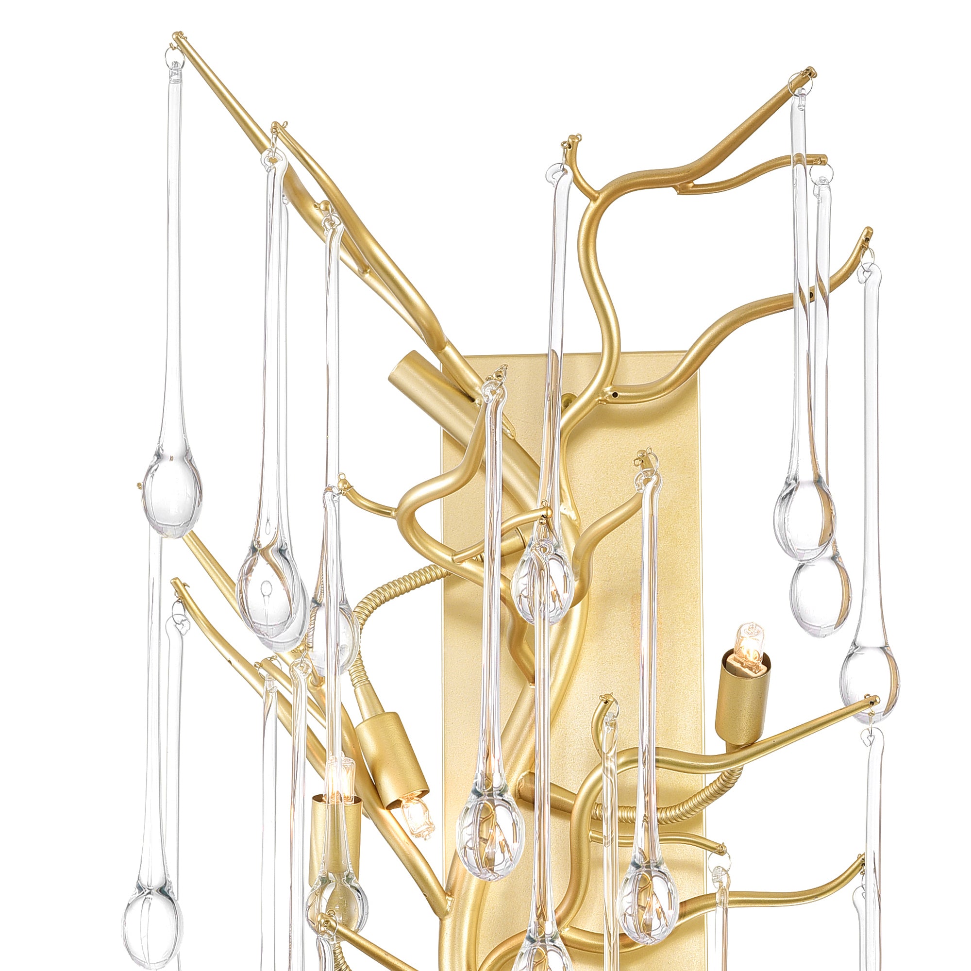 Anita 3 Light Gold Leaf Wall Sconce