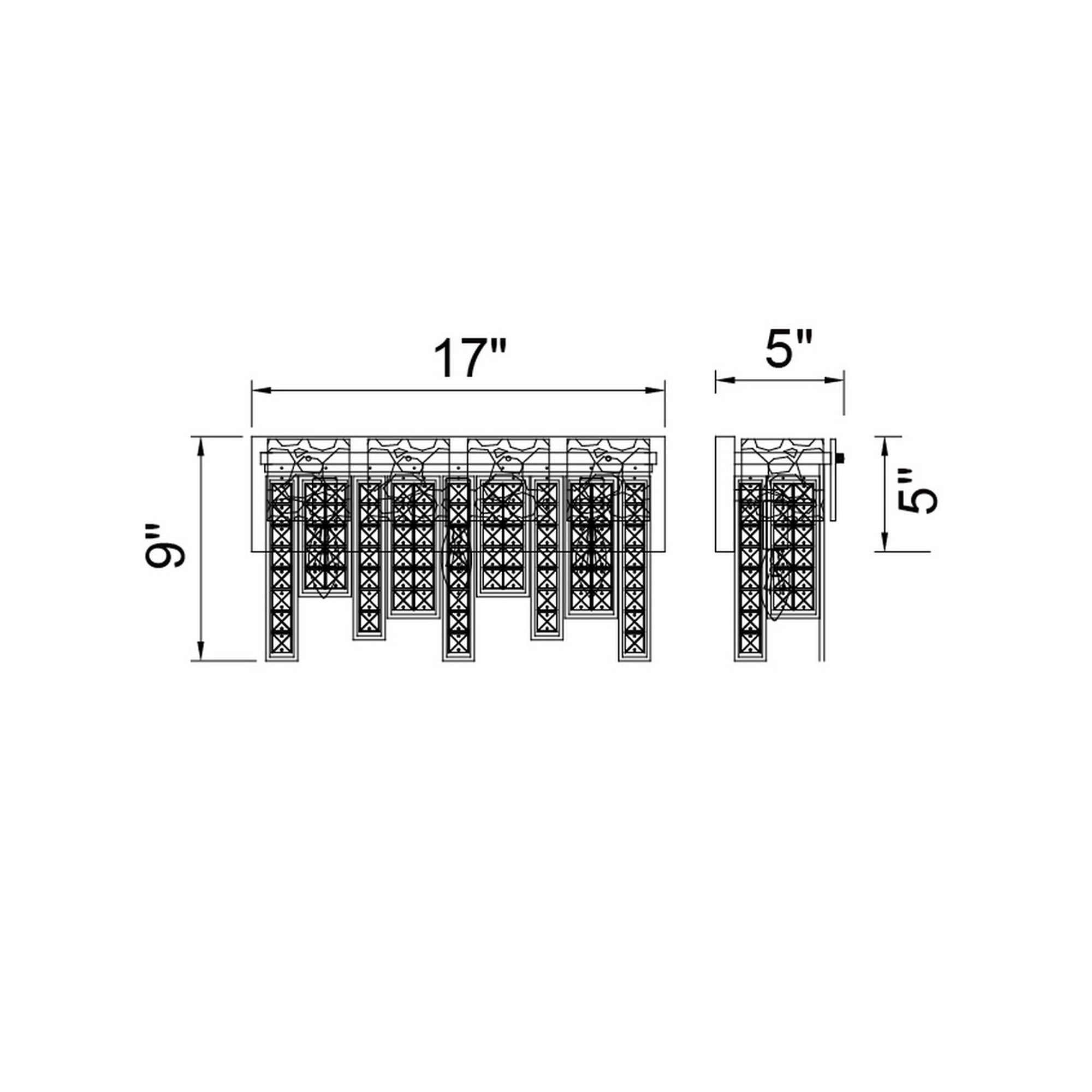 Glacier 3 Light Vanity Light With Polished Nickel Finish