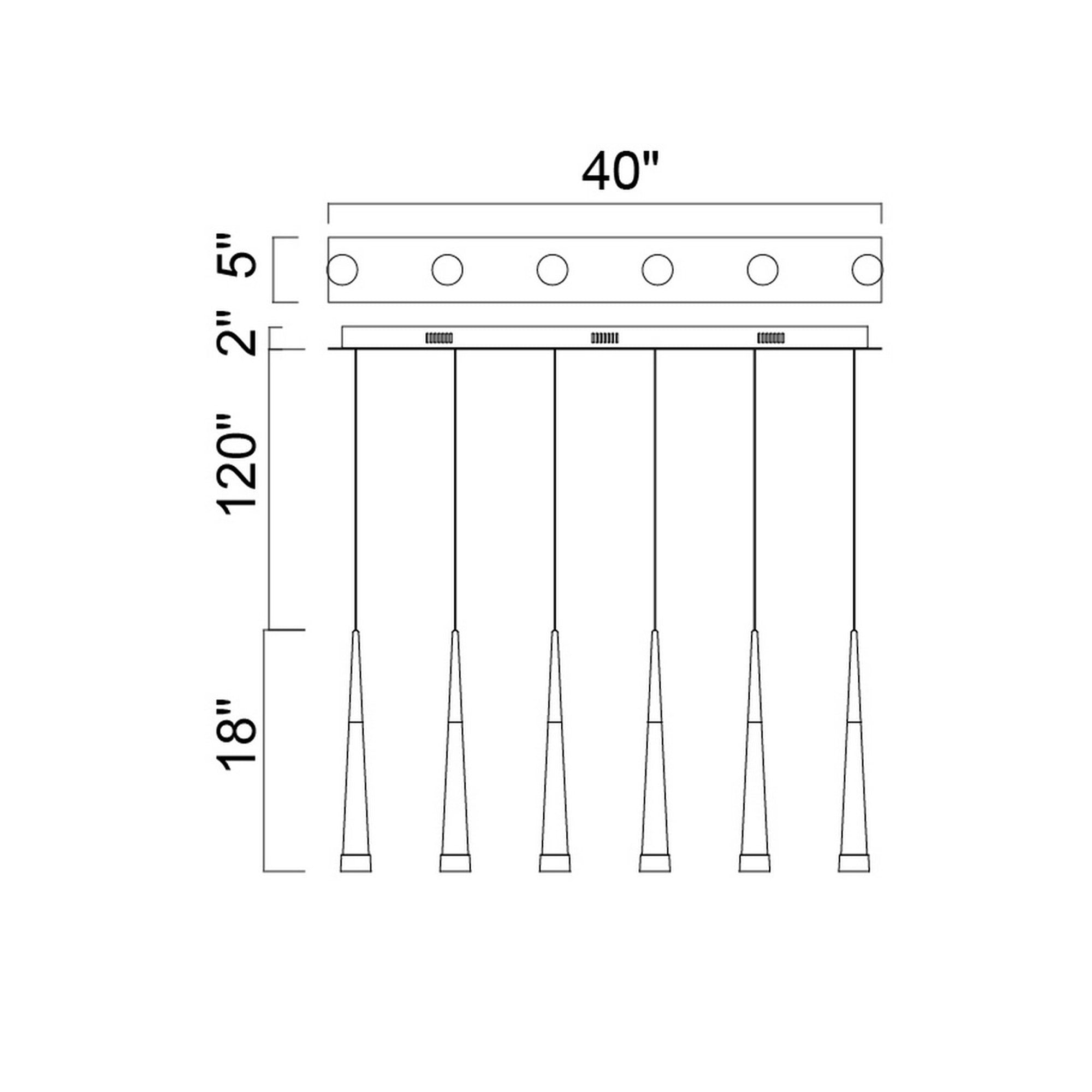Andes Integrated LED Satin Gold Pool Table Light