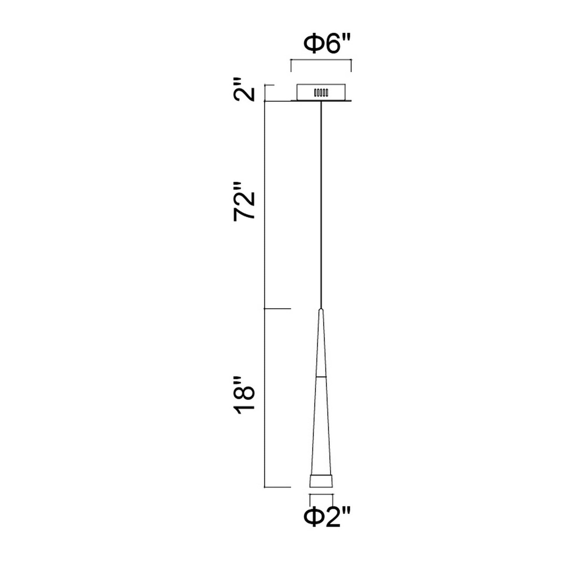 Andes Integrated LED Satin Down Mini Pendant