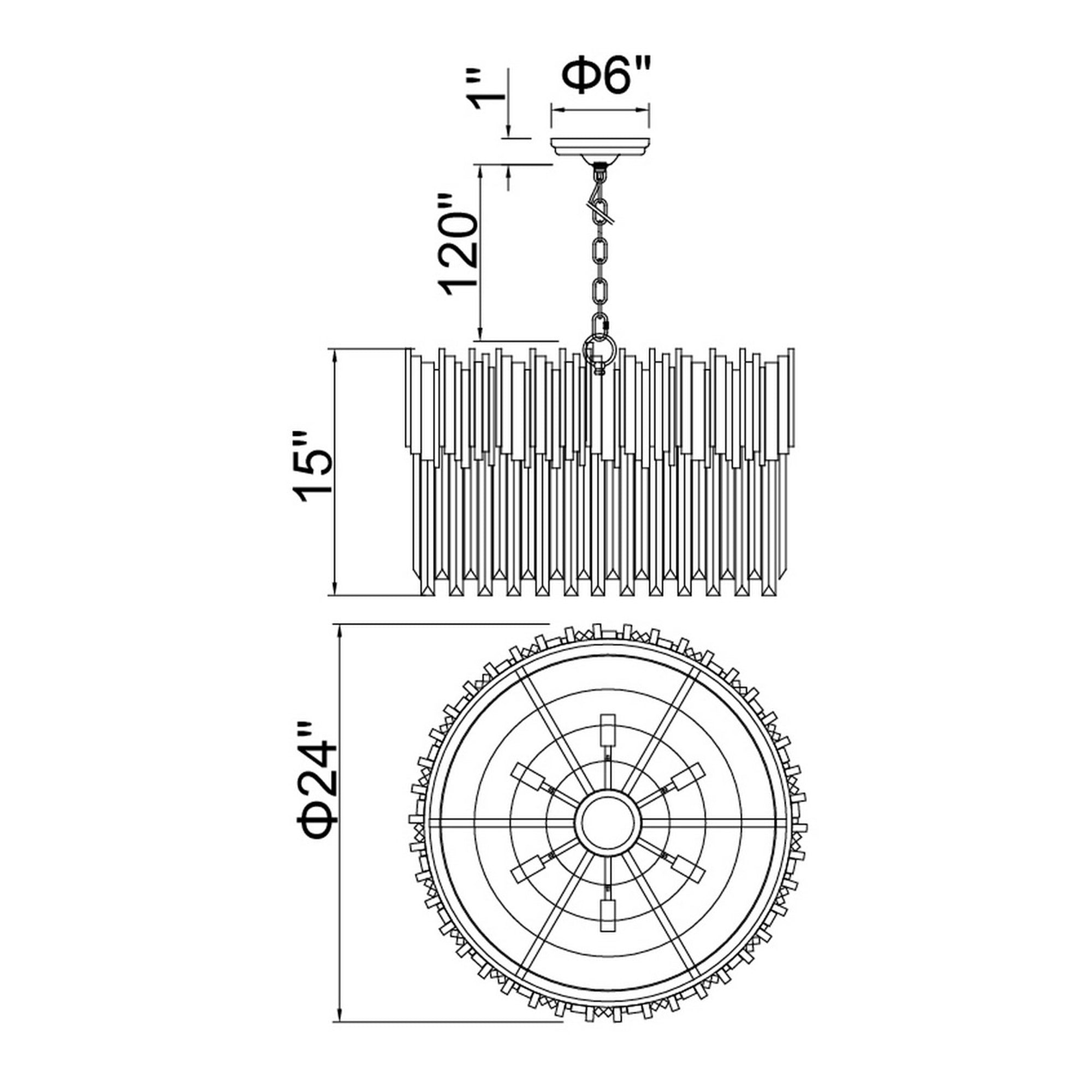 Deco 7 Light Medallion Gold Down Chandelier