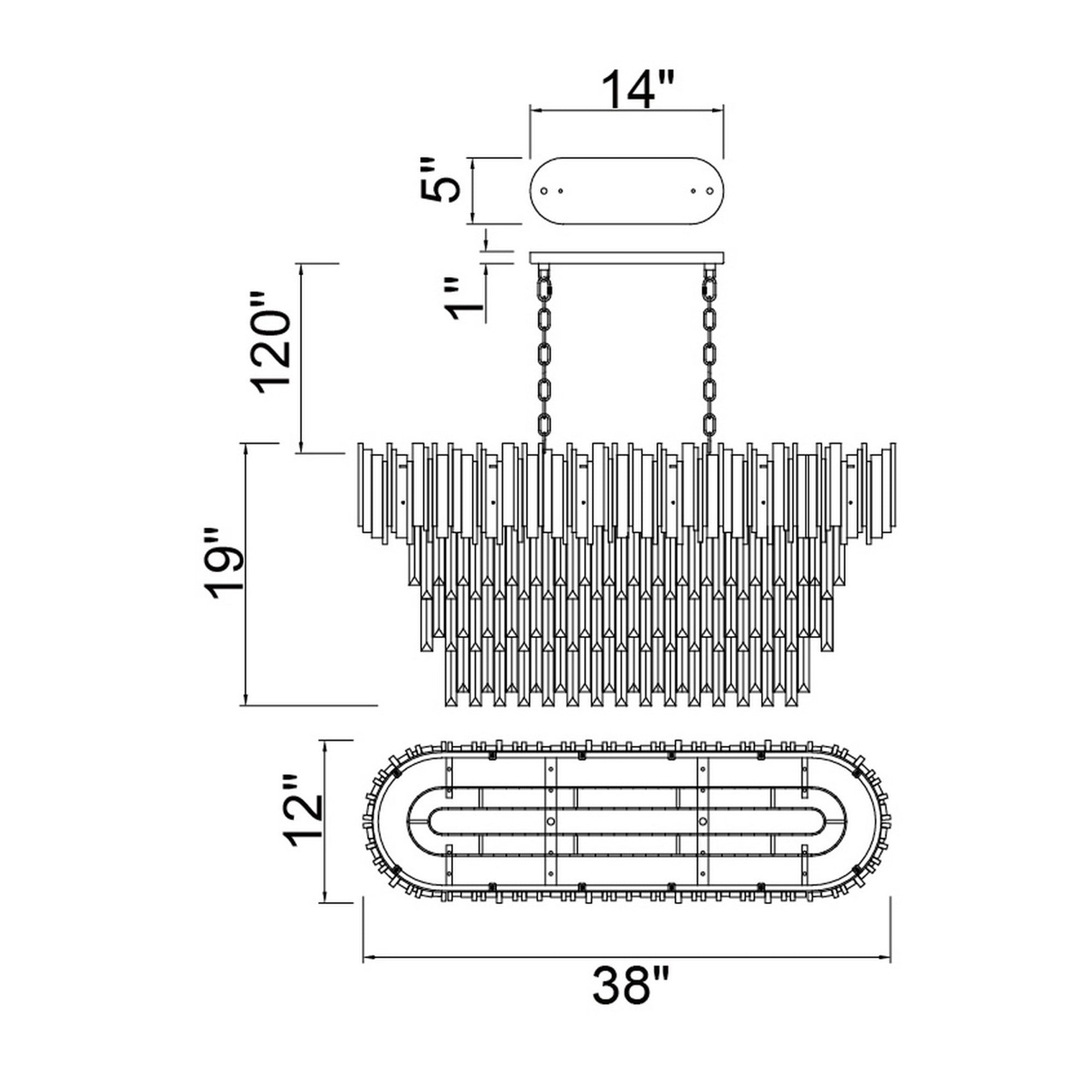 Deco 9 Light Medallion Gold Pool Table Light