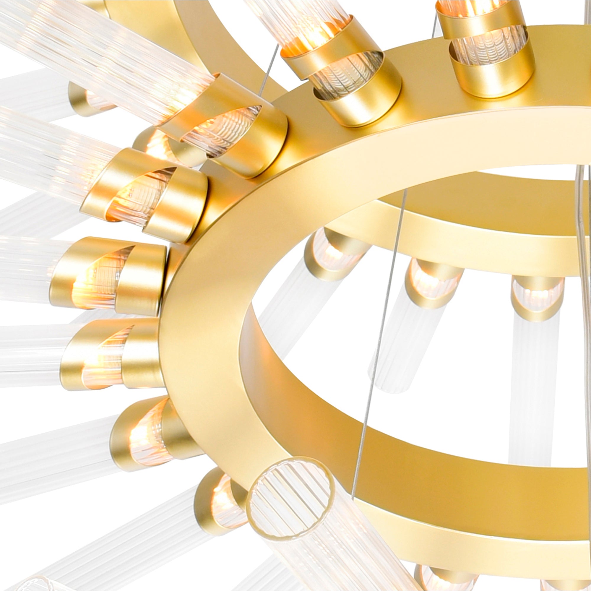 Collar 63 Light Chandelier With Satin Gold Finish