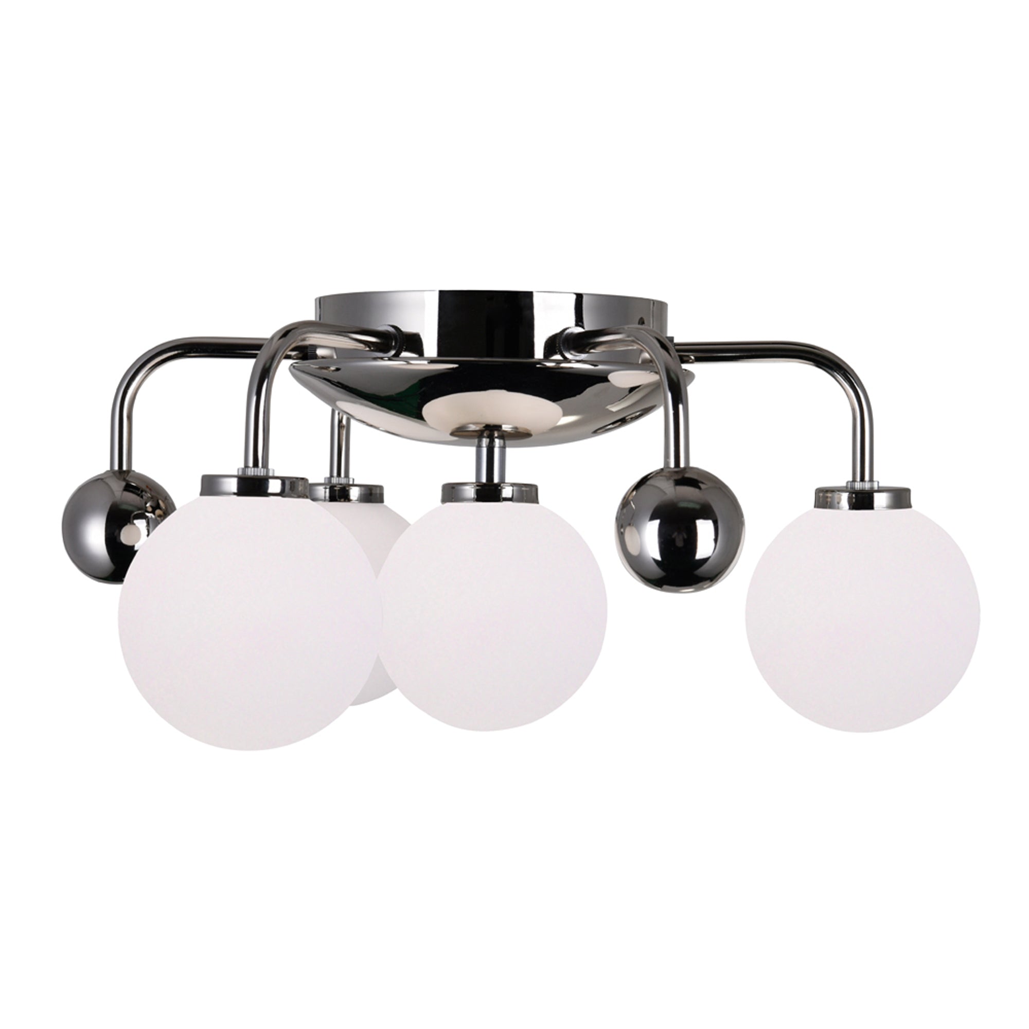 Element 4 Light Flush Mount With Polished Nickel Finish