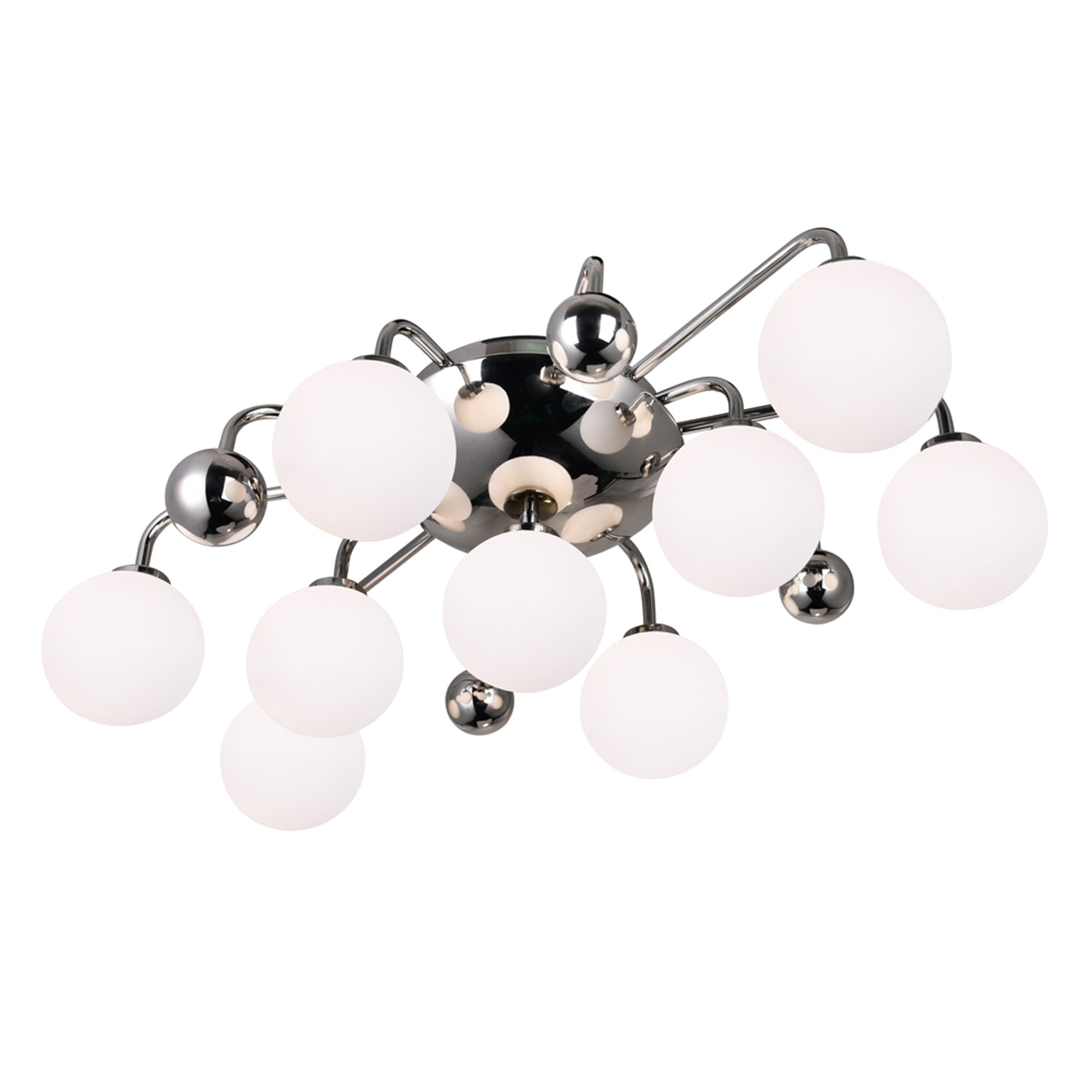 Element 9 Light Flush Mount With Polished Nickel Finish
