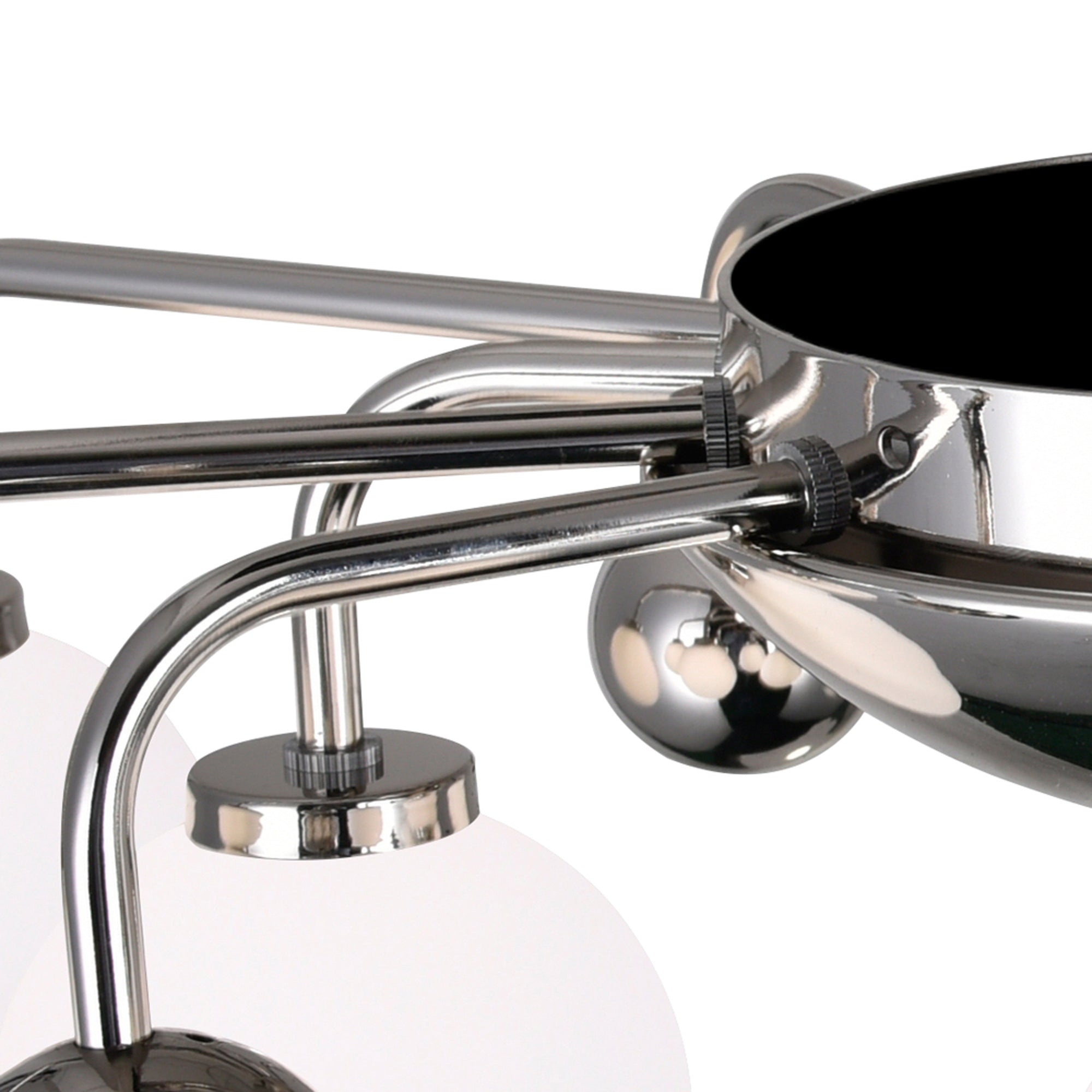 Element 9 Light Flush Mount With Polished Nickel Finish