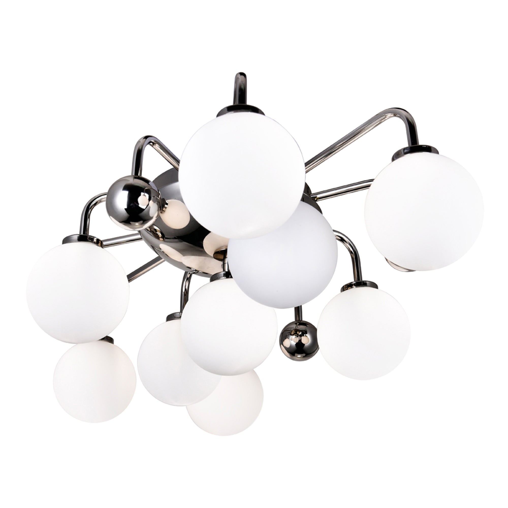 Element 9 Light Flush Mount With Polished Nickel Finish