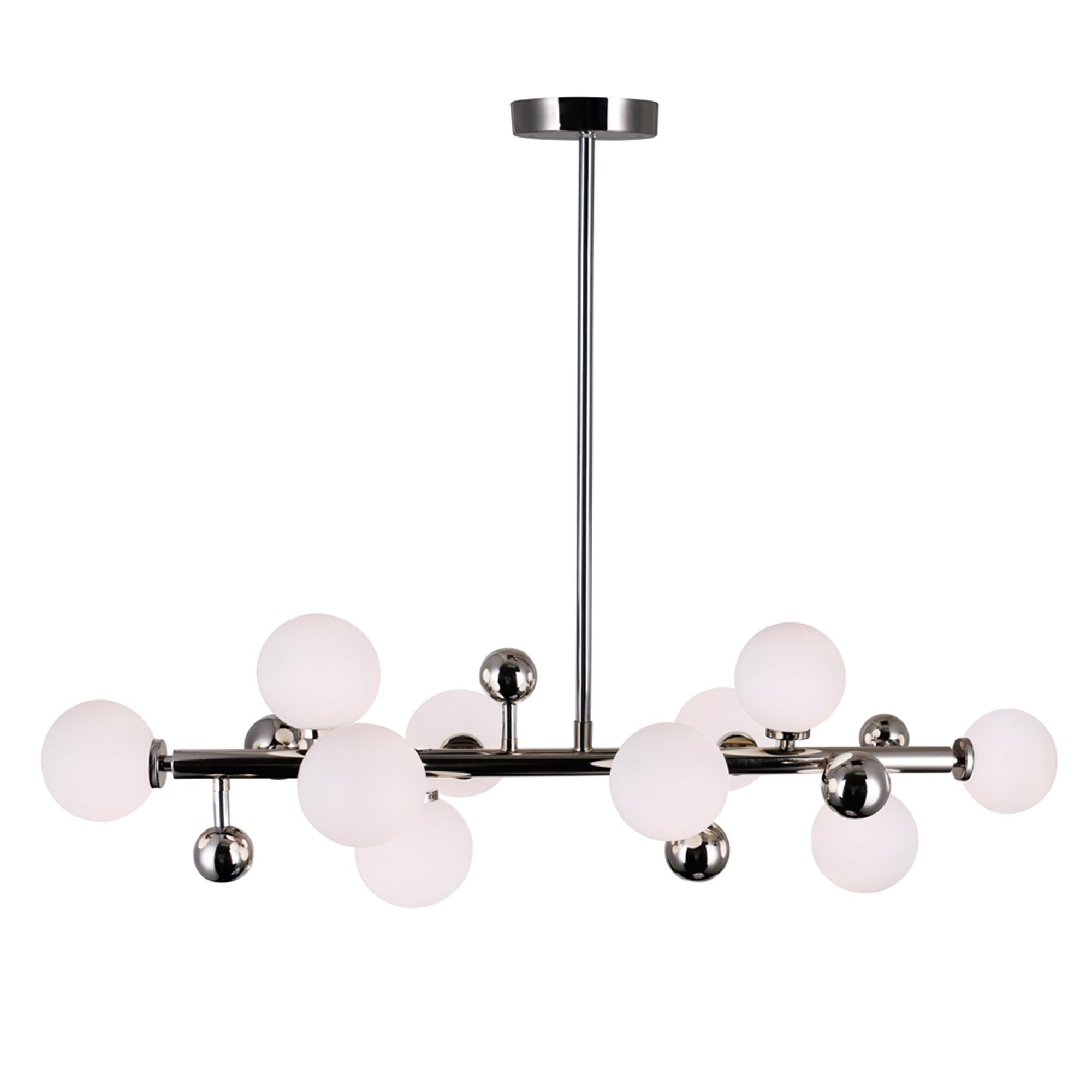 Element 10 Light Chandelier With Polished Nickel Finish